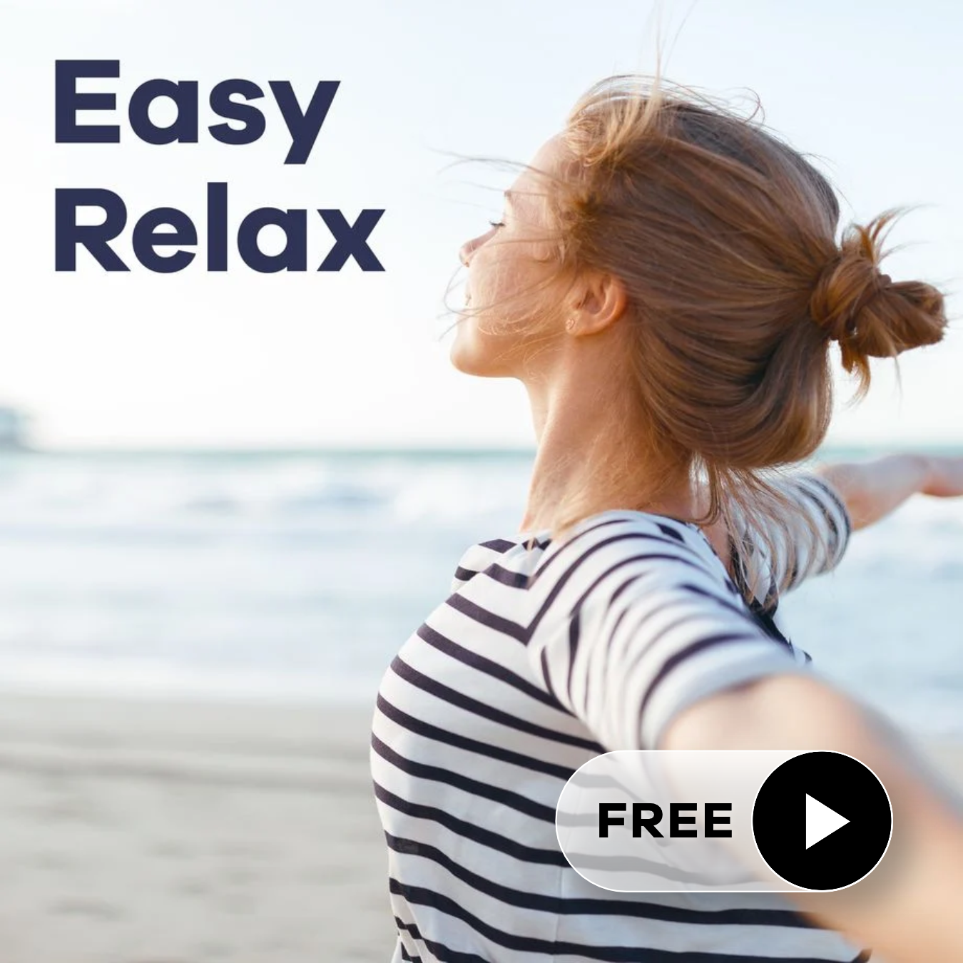 Sender Easy Relax mit einer Frau am Meer