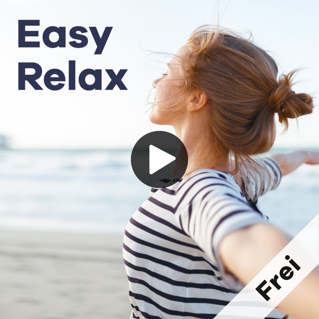 Sender Easy Relax mit einer Frau am Meer