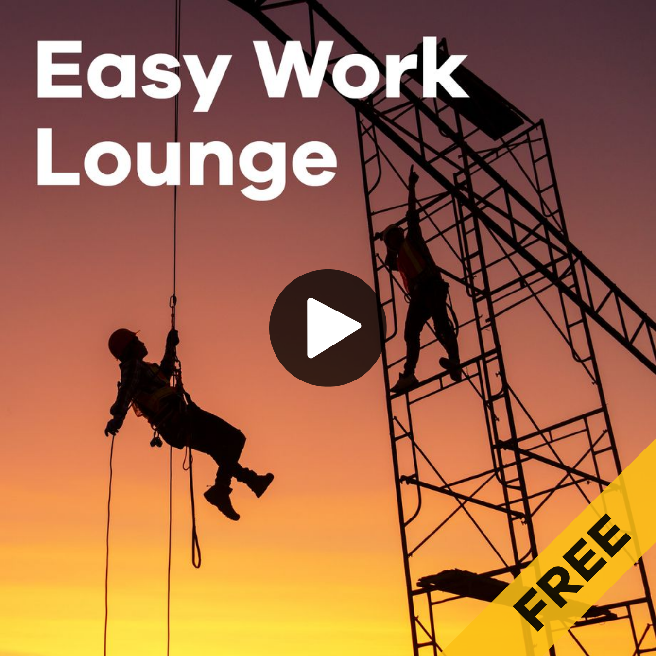 Sender Easy Work Lounge mit einem Arbeiter an einem Seilzug bei Sonnenuntergang
