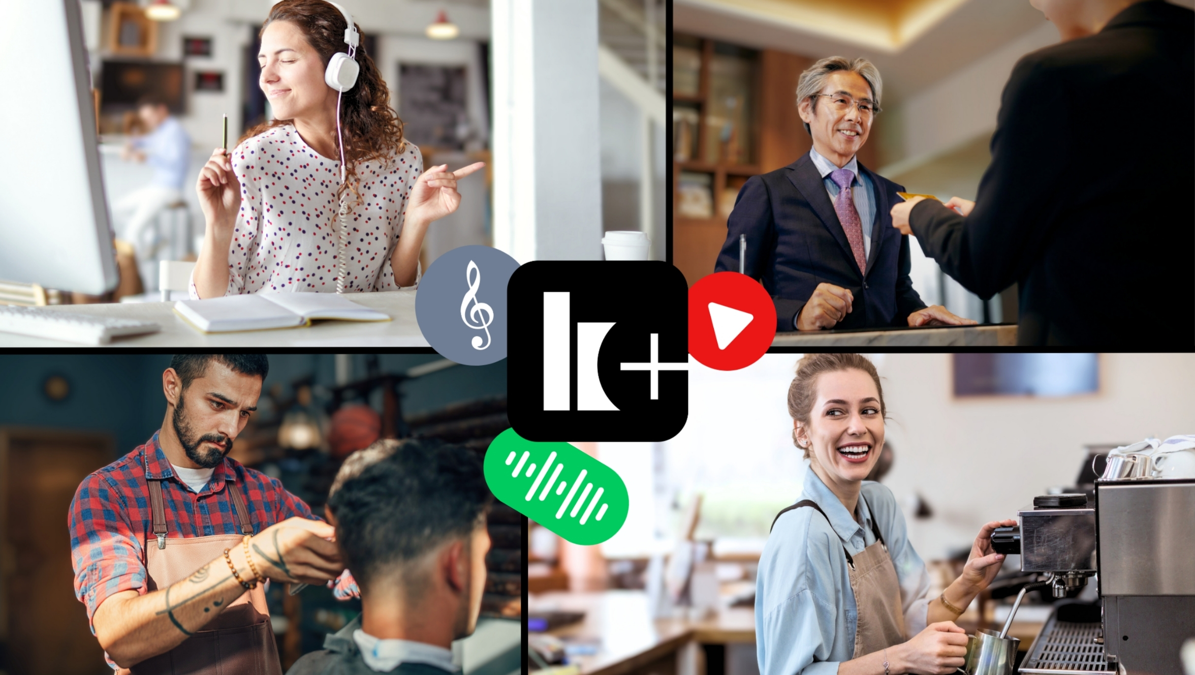 Musikstreaming Vergleich Unternehmen: Büro, Hotellerie, Friseur und Cafes
