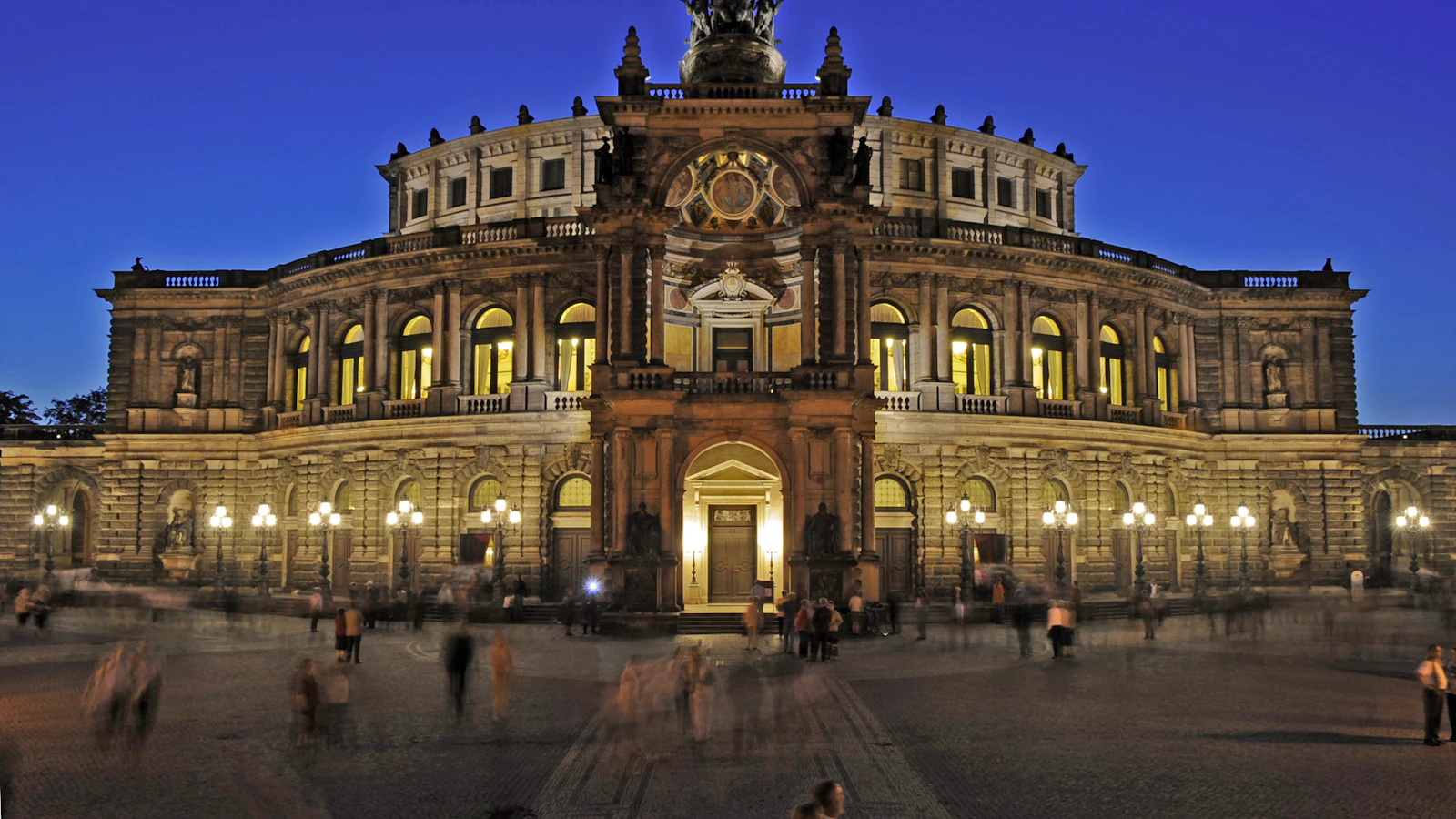 Semperoper Dresden bei Nacht  |  Semperoper Dresden 