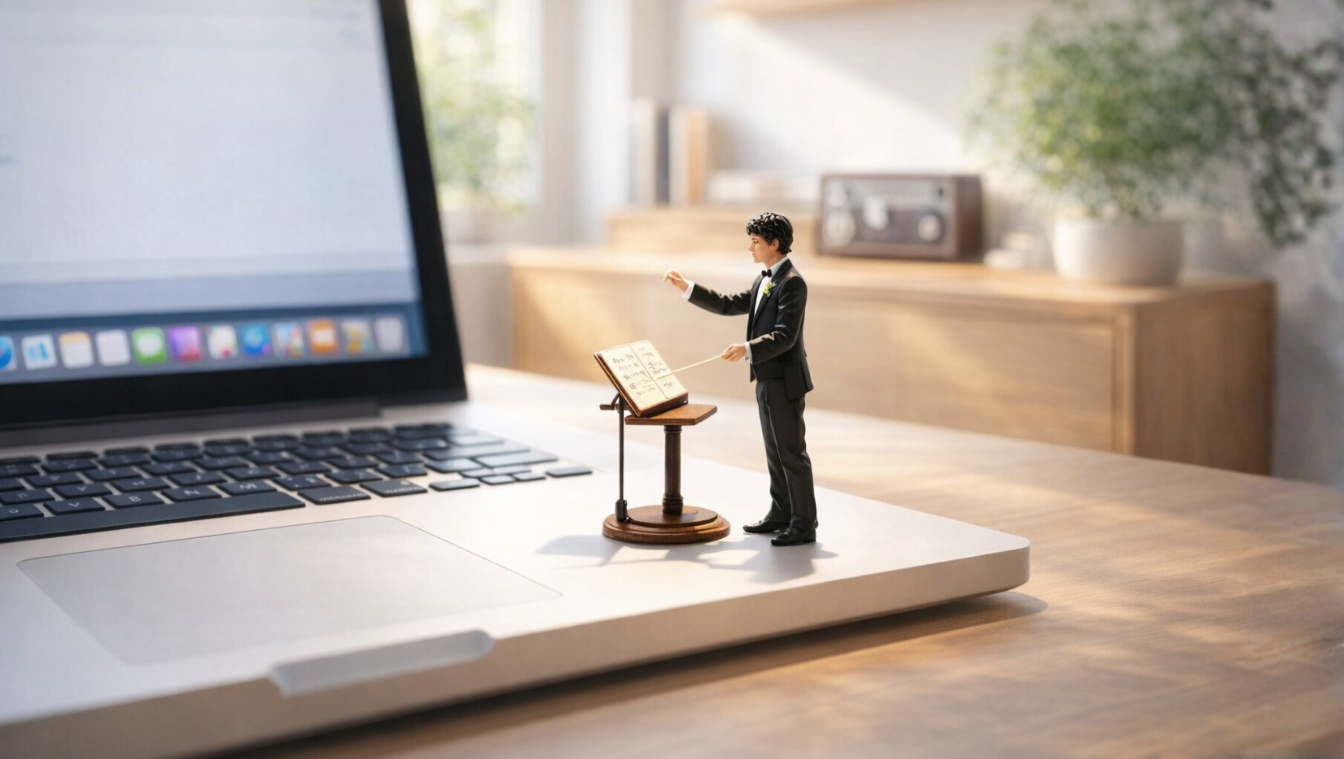 Dirigent im Arbeitszimmer