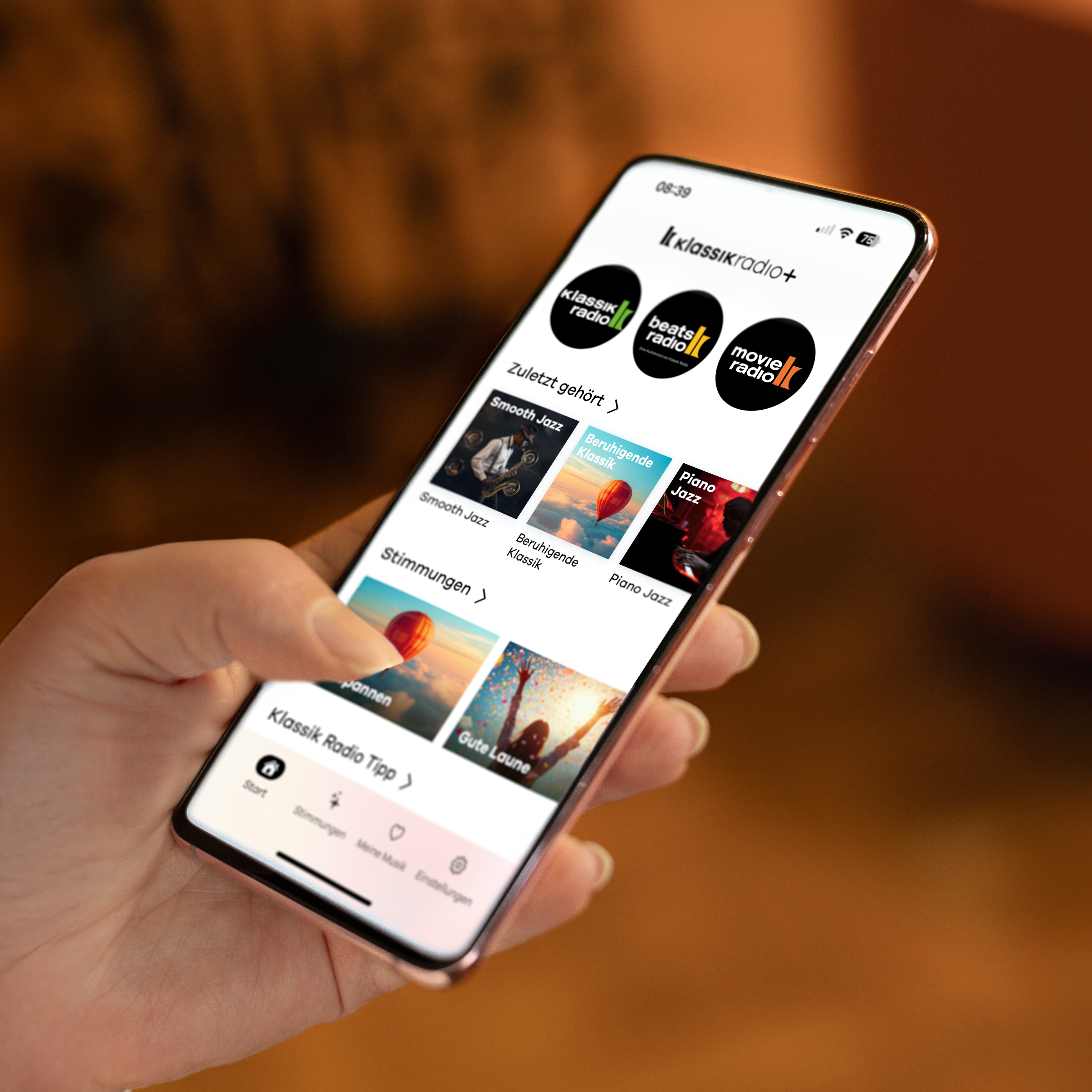 Klassik Radio Plus auf dem Smartphone