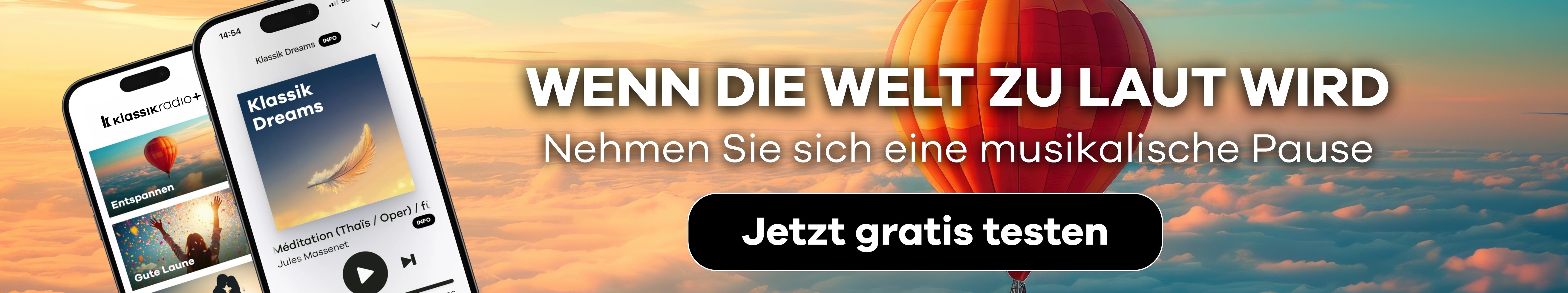 Wenn die Welt zu laut wird, machen Sie eine musikalische Pause mit Klassik Radio Plus