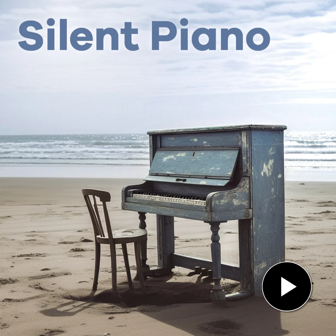 Sender Silent Piano mit einem Vintage Klavier am Strand