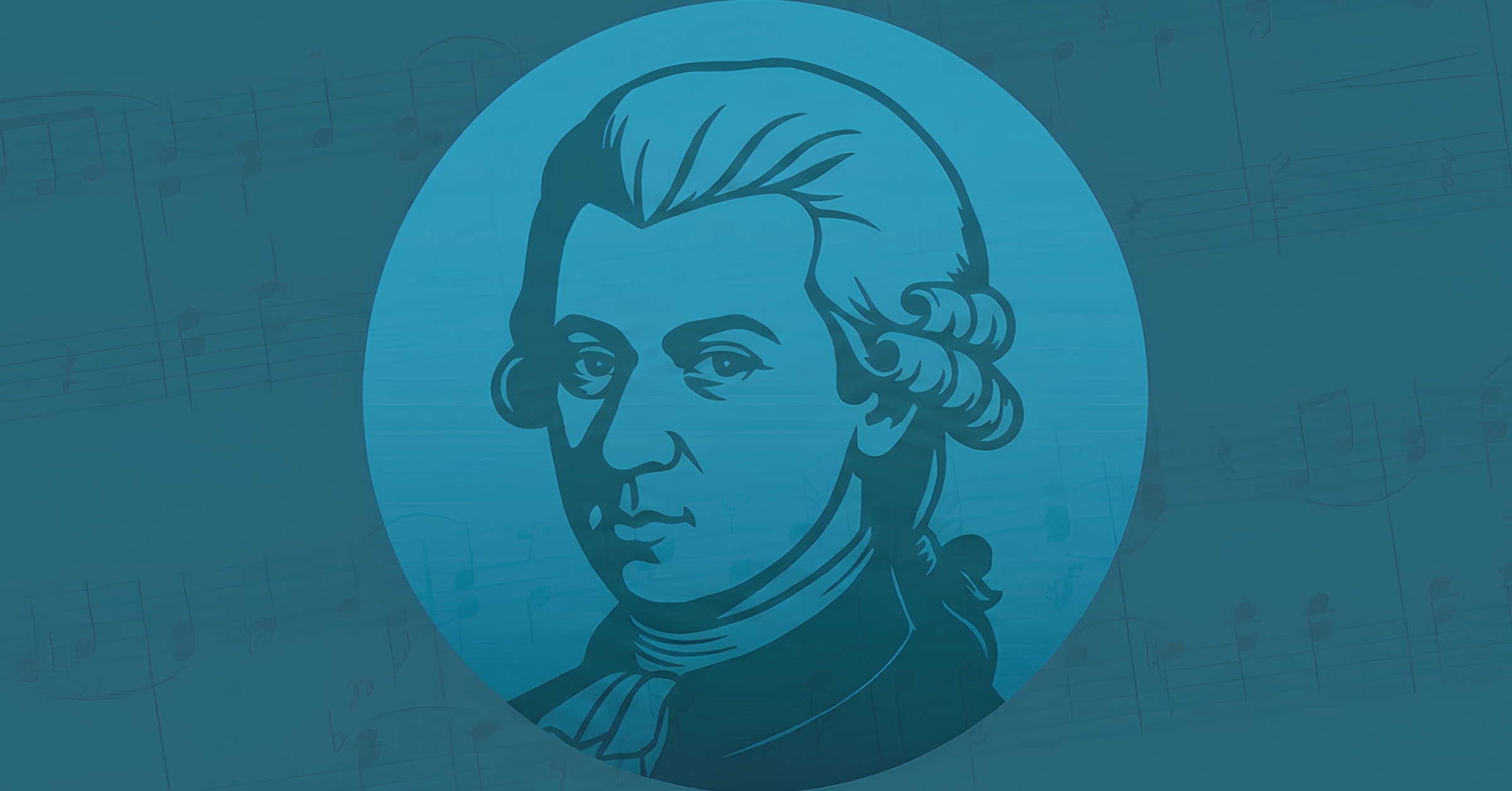 Wolfgang Amadeus Mozart Illustration zum Best of-Sender