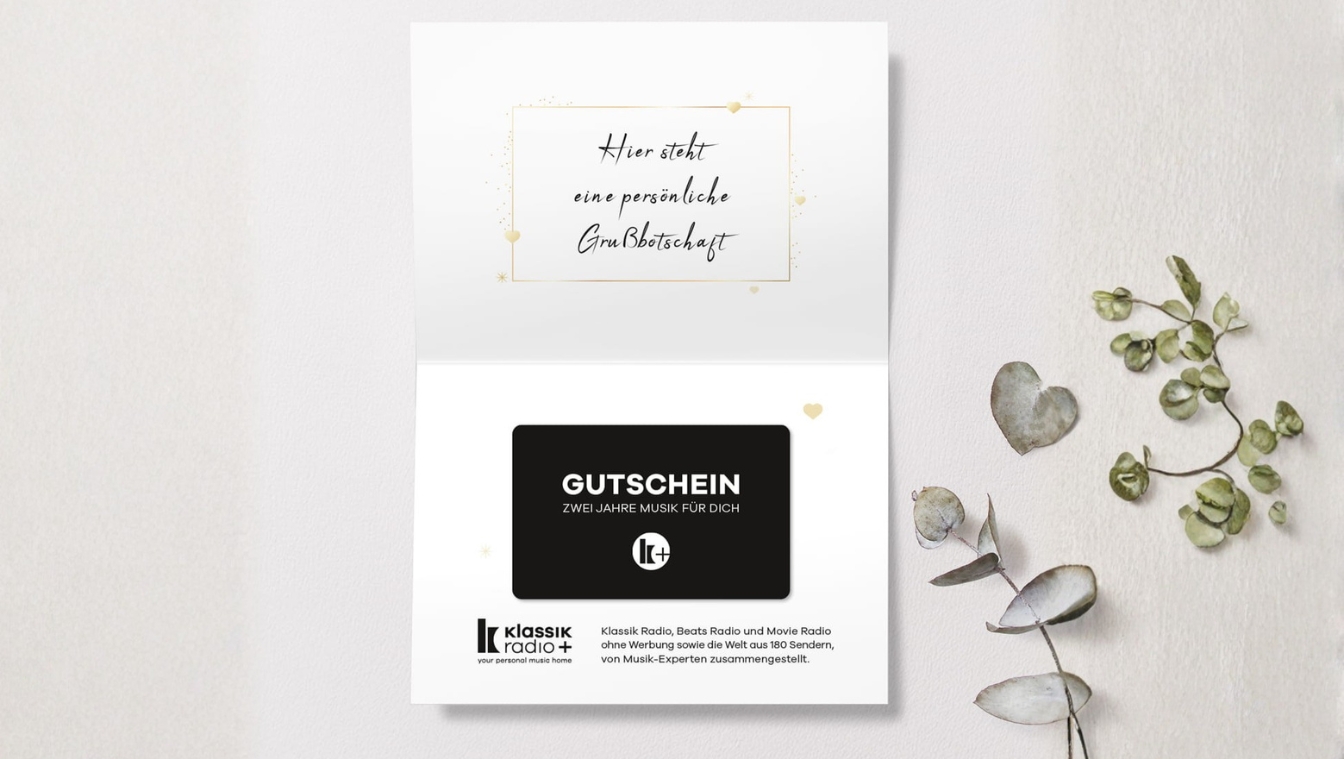 Klassik Radio Plus Geschenkgutschein Innenansicht