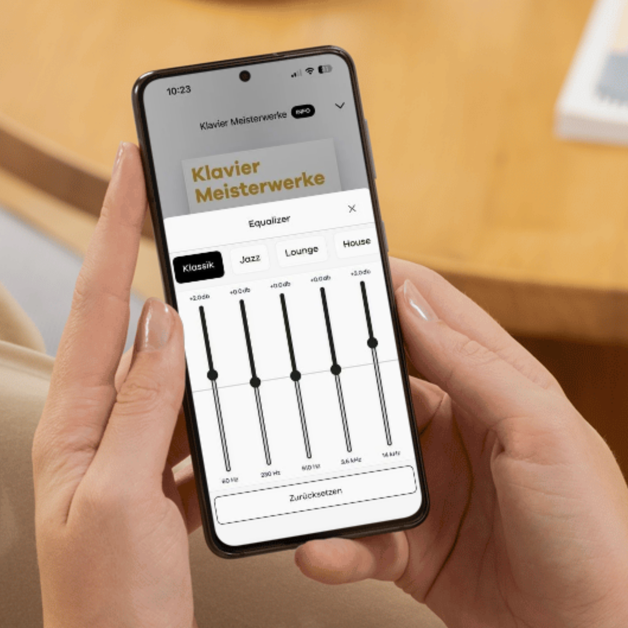Equalizer in der Klassik Radio Plus App