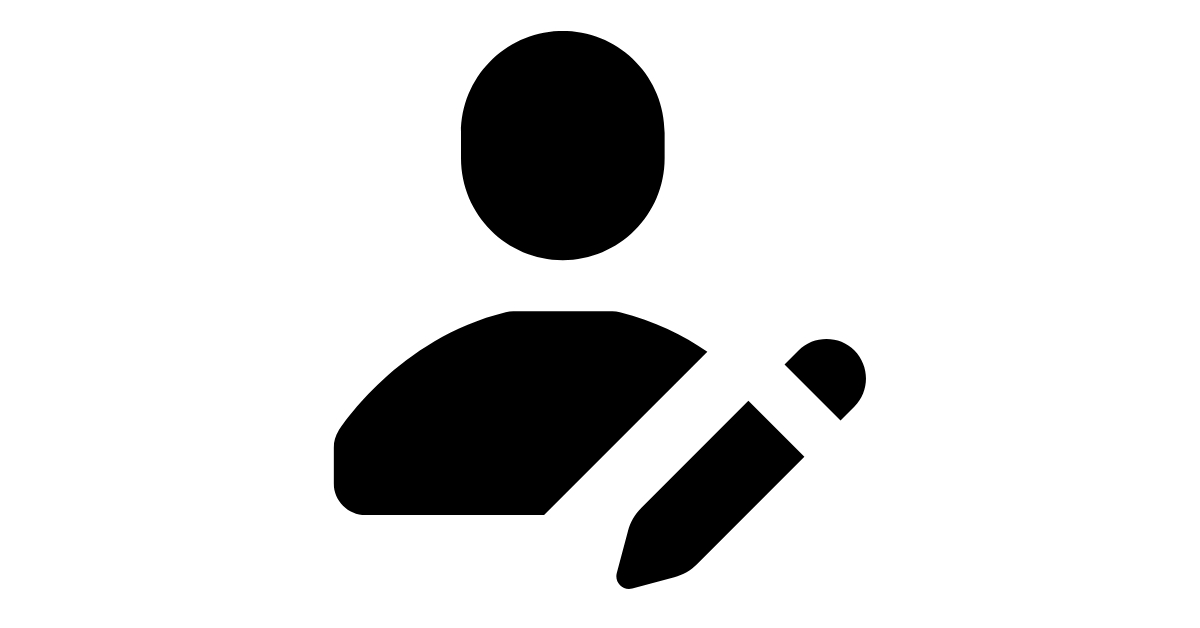 Icon einer Person mit einem Stift