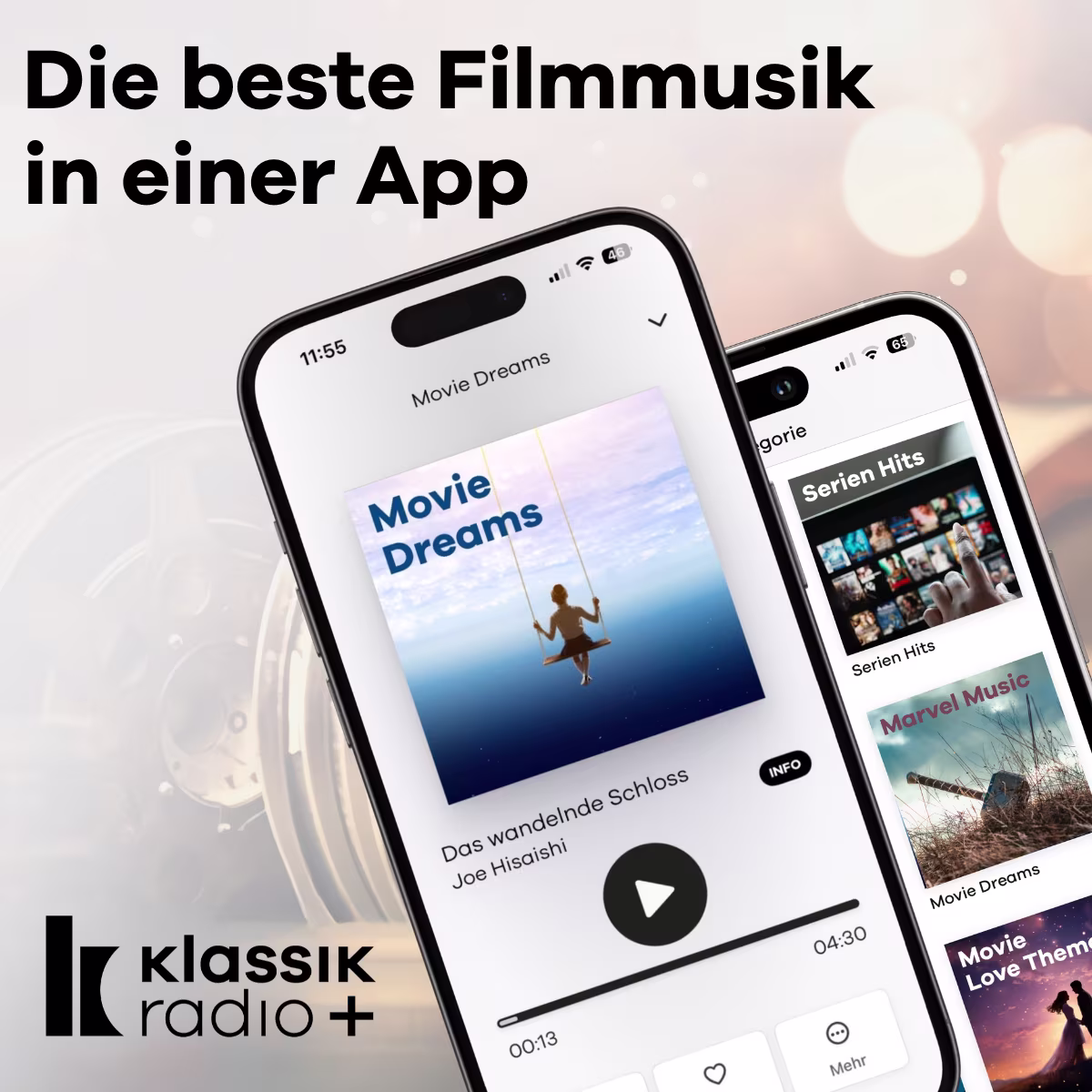 Klassik Radio Plus: Die besten Soundtracks und Filmmusik in einer App