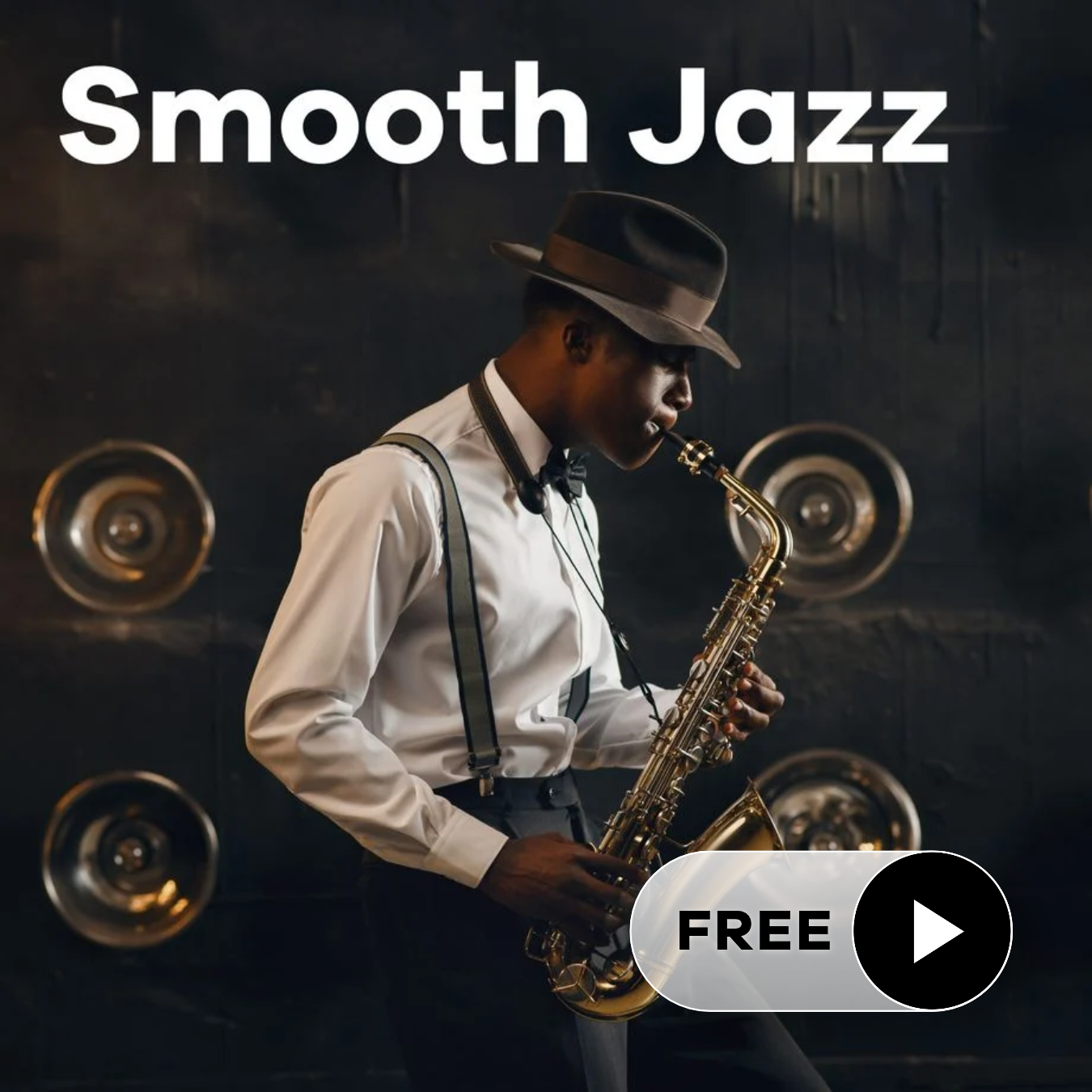 Sender Smooth Jazz mit Mann, der Saxophon spielt