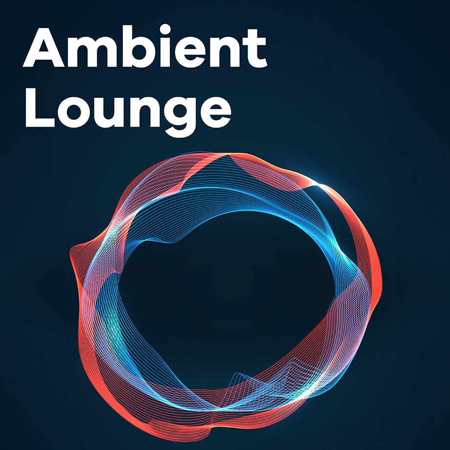 Sender Ambient Lounge mit Musikwellen im Hintergrund