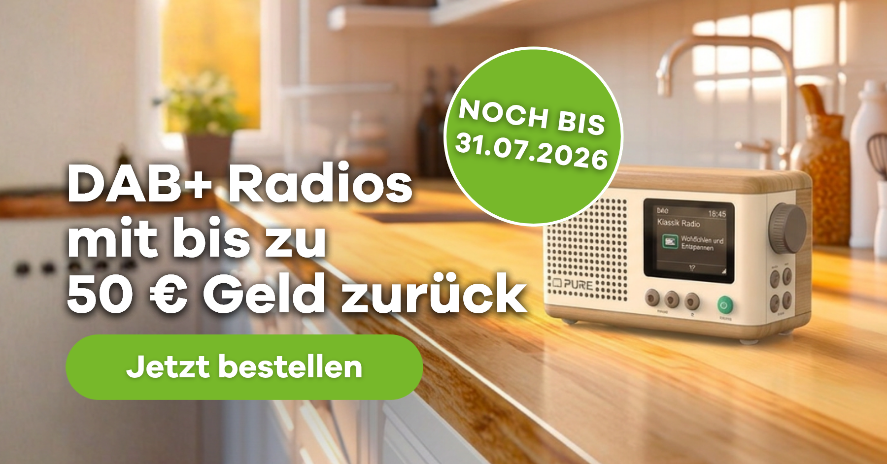 Klassik Radio Shop: Jetzt DAB+ Radio im  Klassik Radio Shop sichern und bis zu 50€ sparen, noch bis 31.07.2026