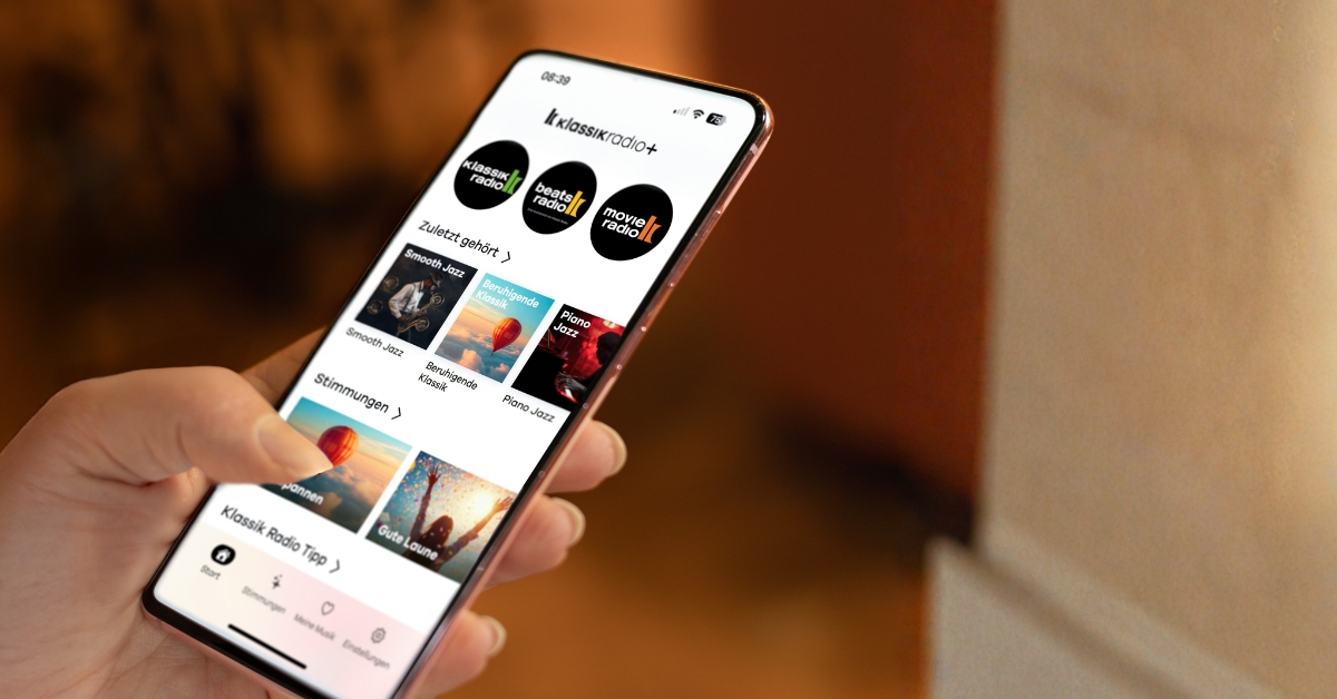 Klassik Radio Plus auf dem Smartphone