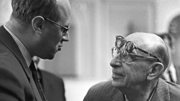 Igor Stravinsky und Mstislav Rostropovich (September 1962)