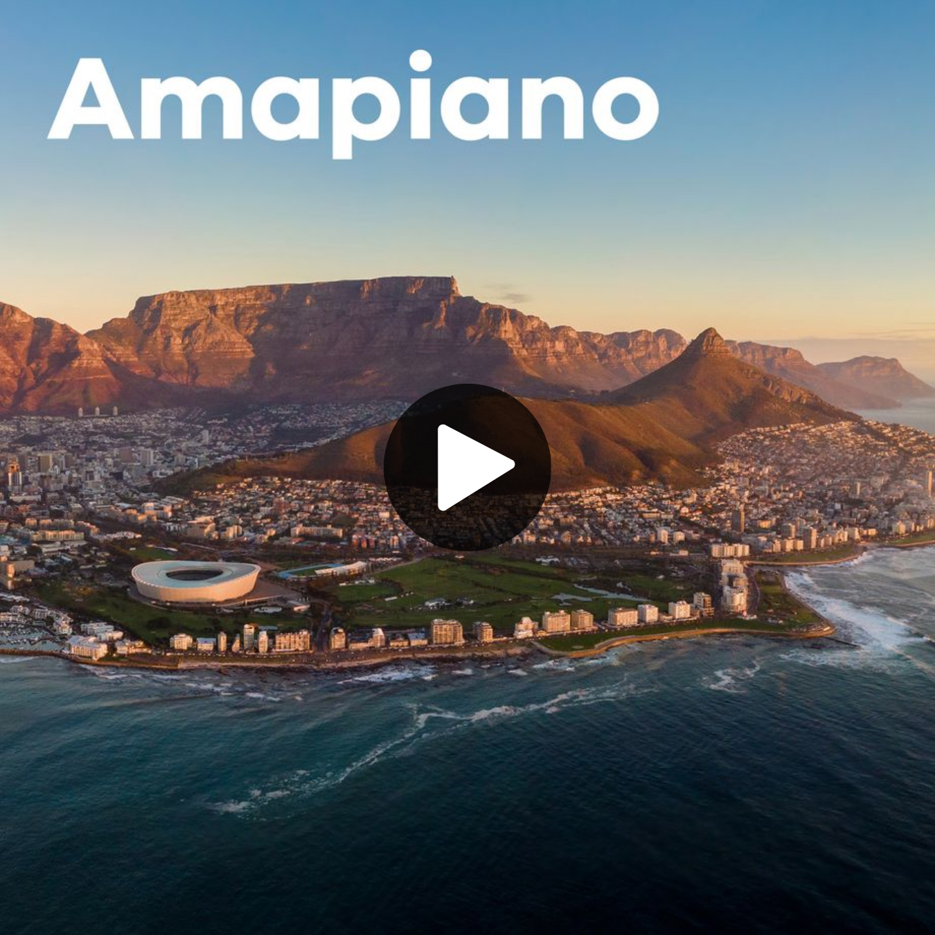 Amapiano Sender mit Kapstadt Skyline