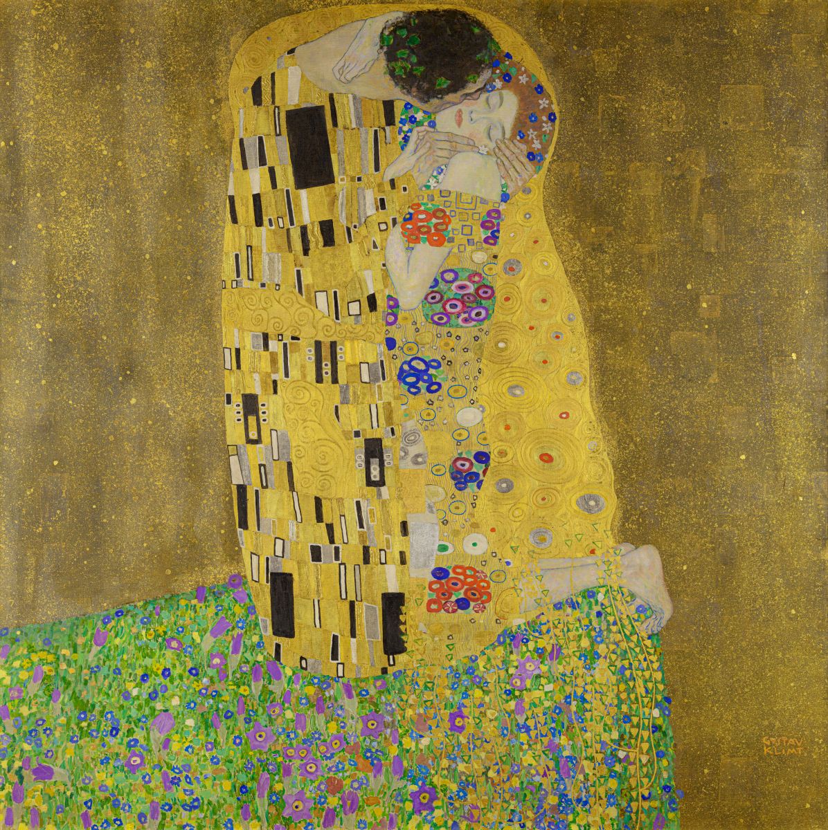 Gustav Klimts „Der Kuss“ 