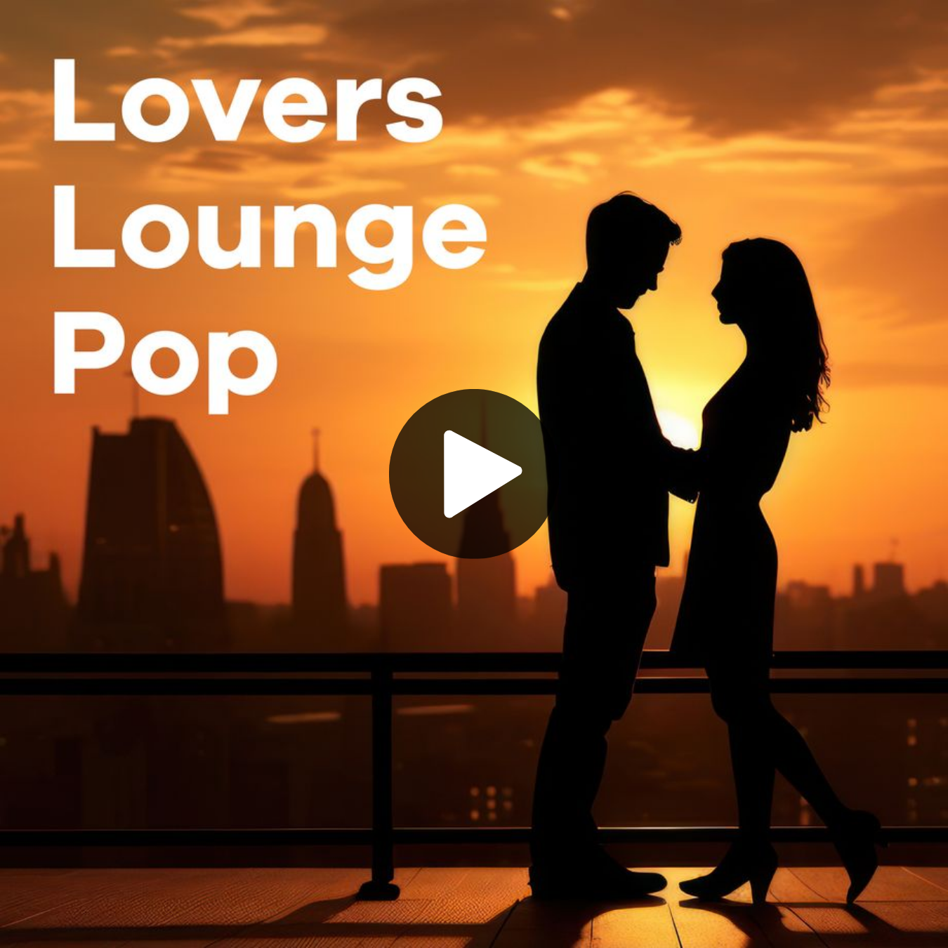 Sender Lovers Lounge Pop mit einem Pärchen bei Sonnenuntergang vor einer Skyline