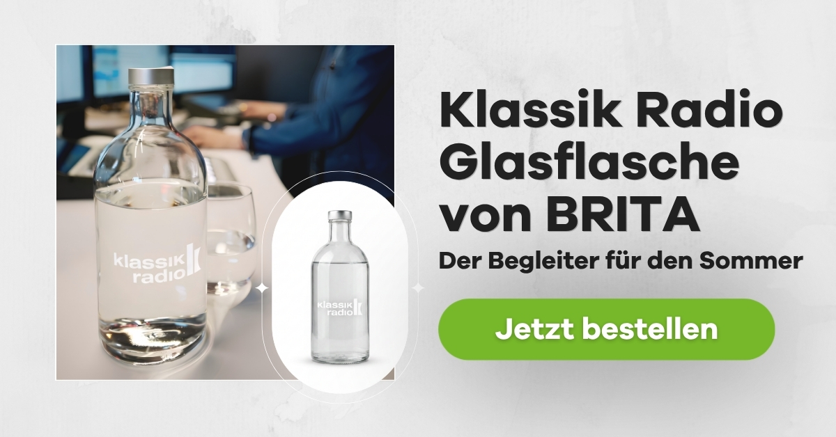 Klassik Radio Glasflasche von Brita