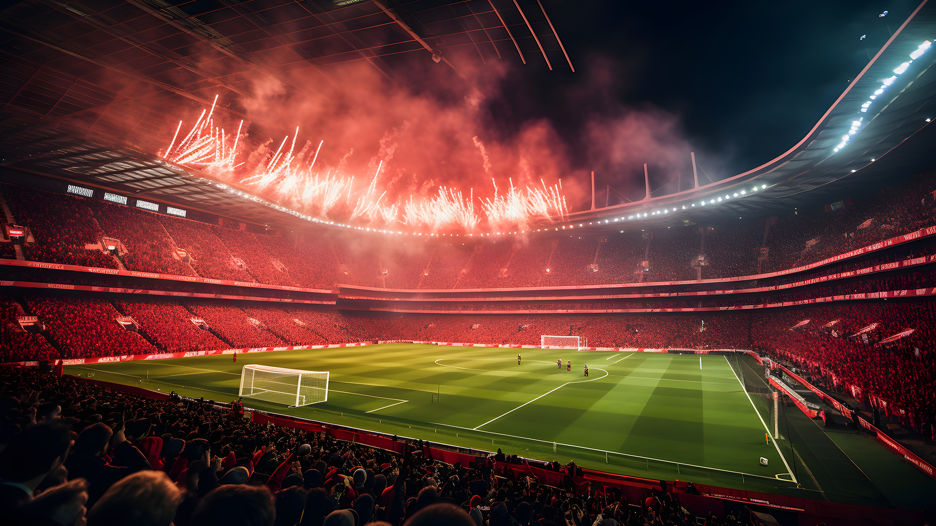 FC Bayern Stadion mit Fans
