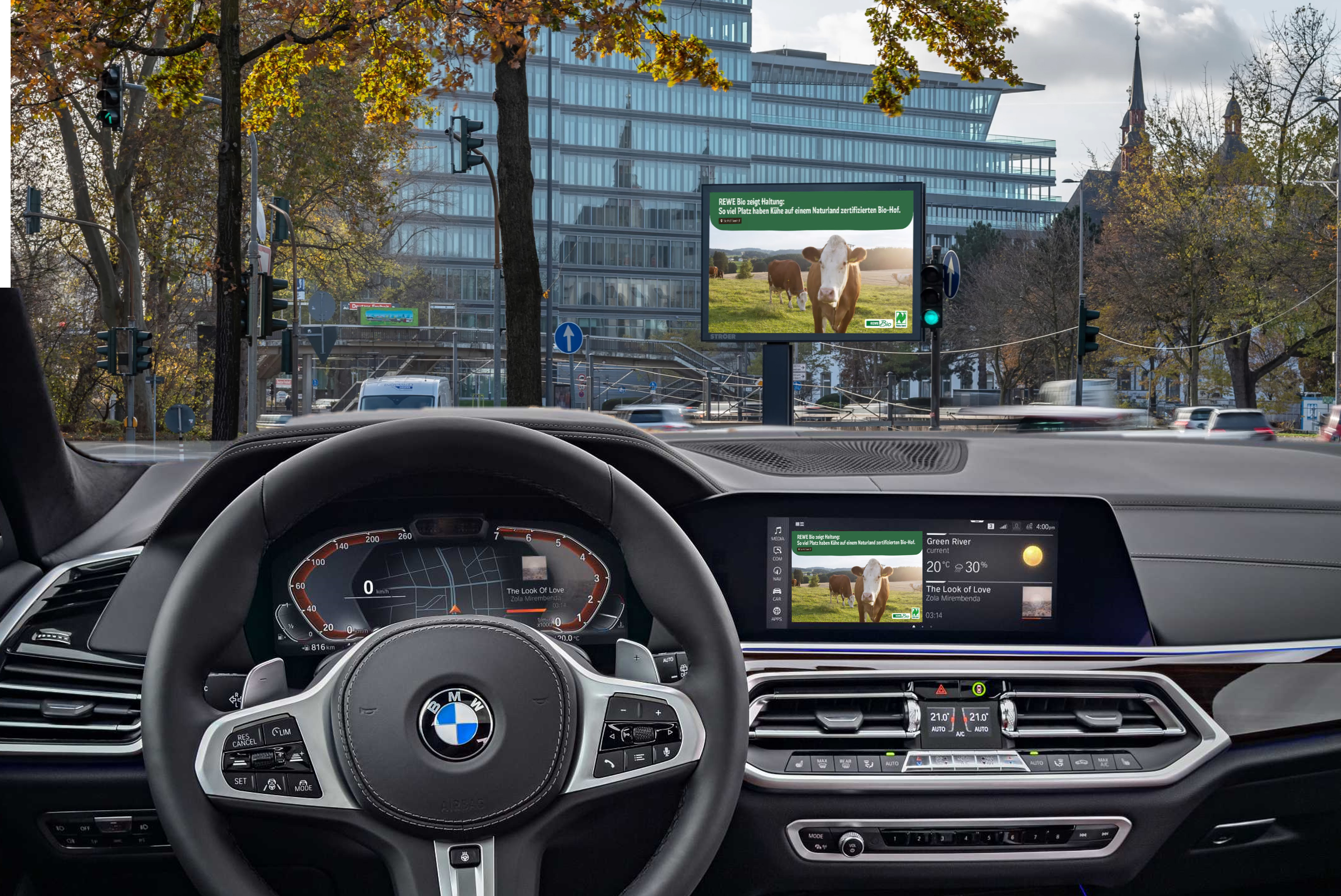 Werbeanzeigen im Autodisplay