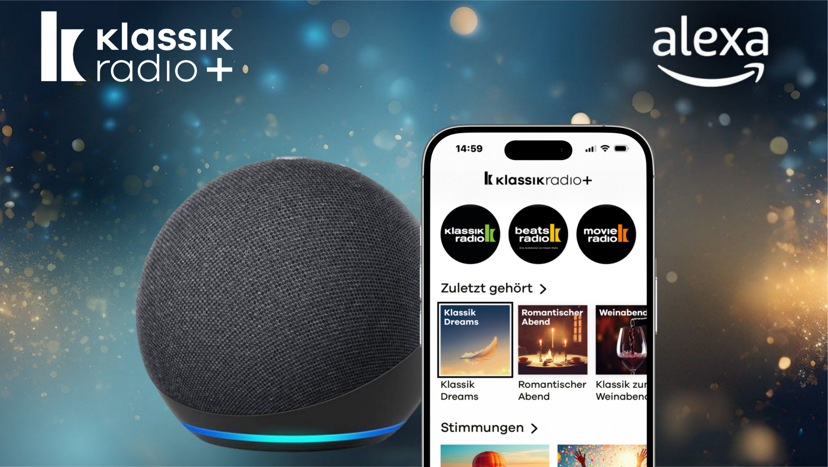 Echo Dot und Devices für die App Klassik Radio Plus
