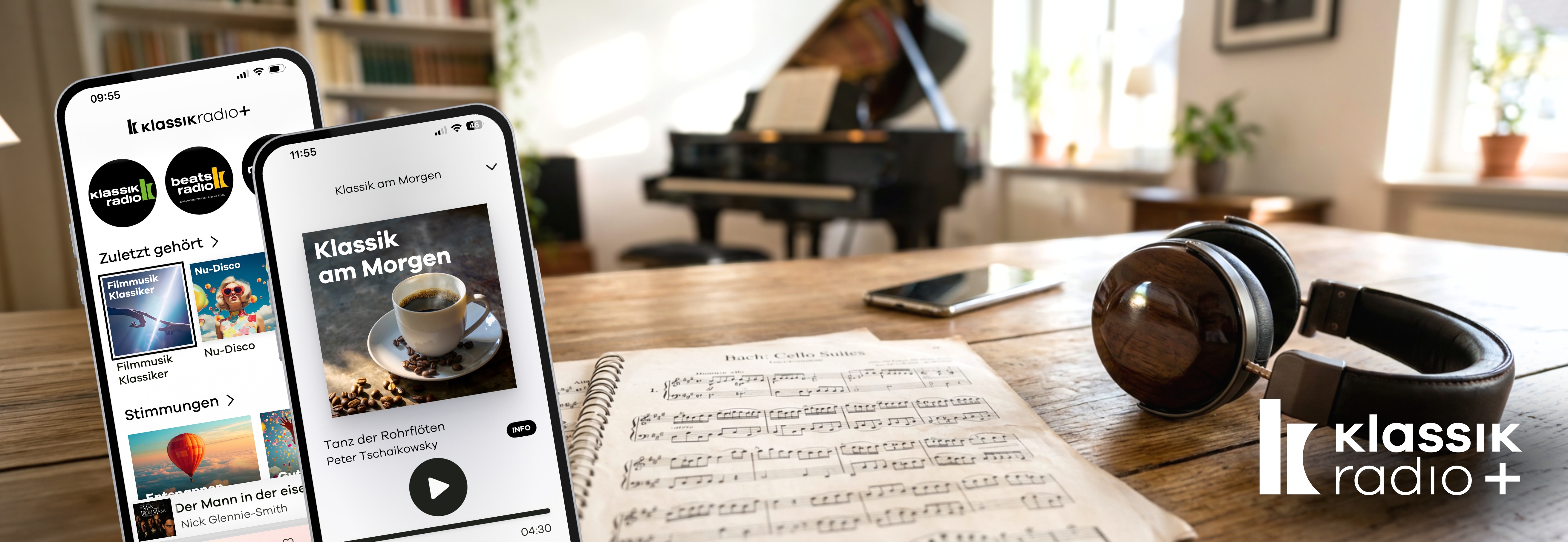 Musikzimmer und Klassik Radio Plus 