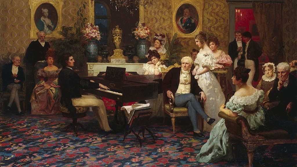"Chopin spielt für die Radziwiłłs, 1829“ von Maler Henryk Siemiradzki