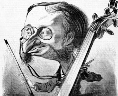 Jacques Offenbach (Karikatur von Nadar)