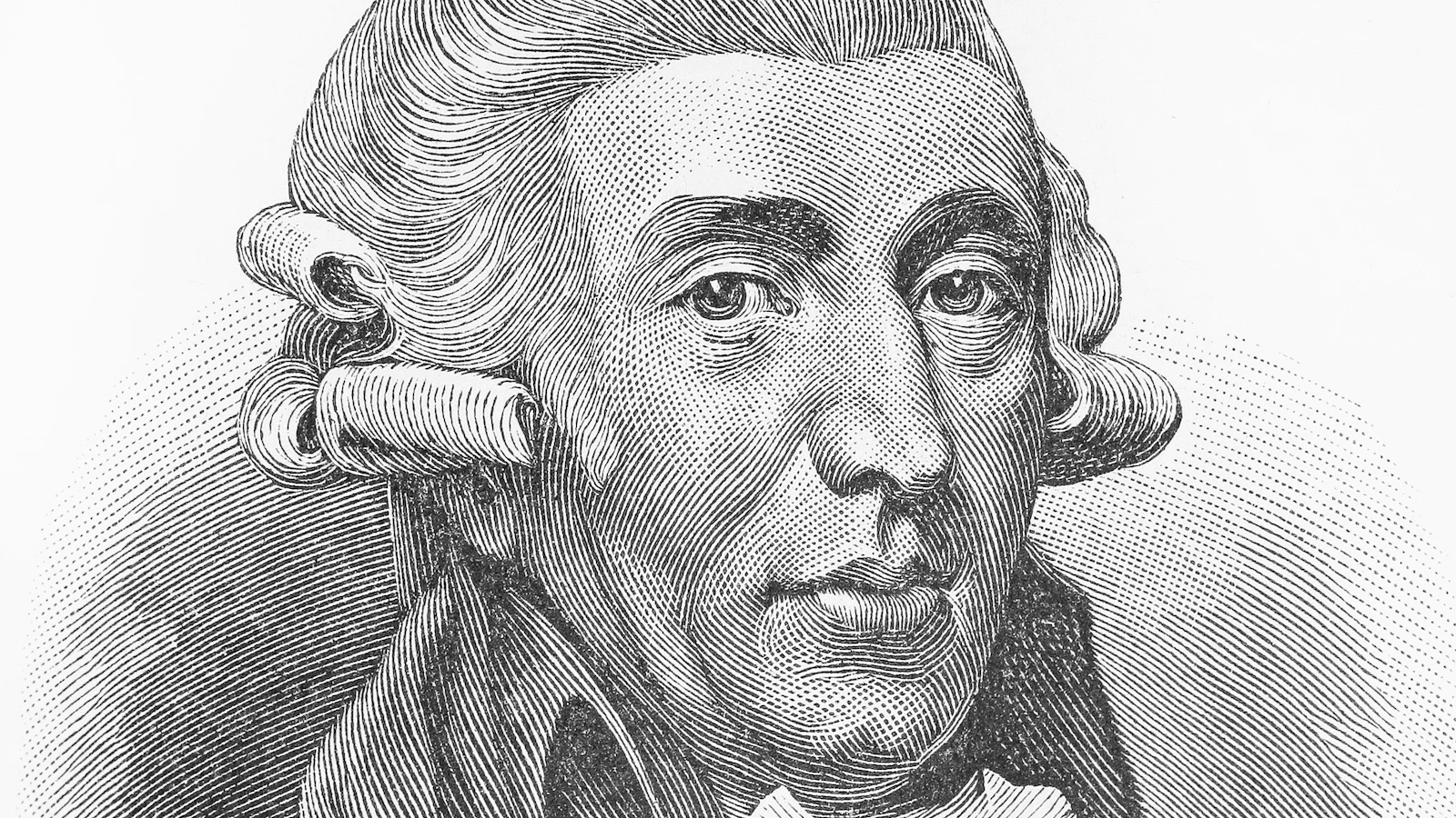 Gezeichnetes Portrait von Joseph Haydn