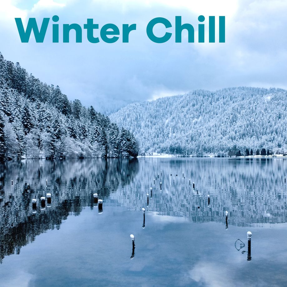 Klassik Radio Plus Sender "Winter Chill" mit einem verschneiten Wald im Winter