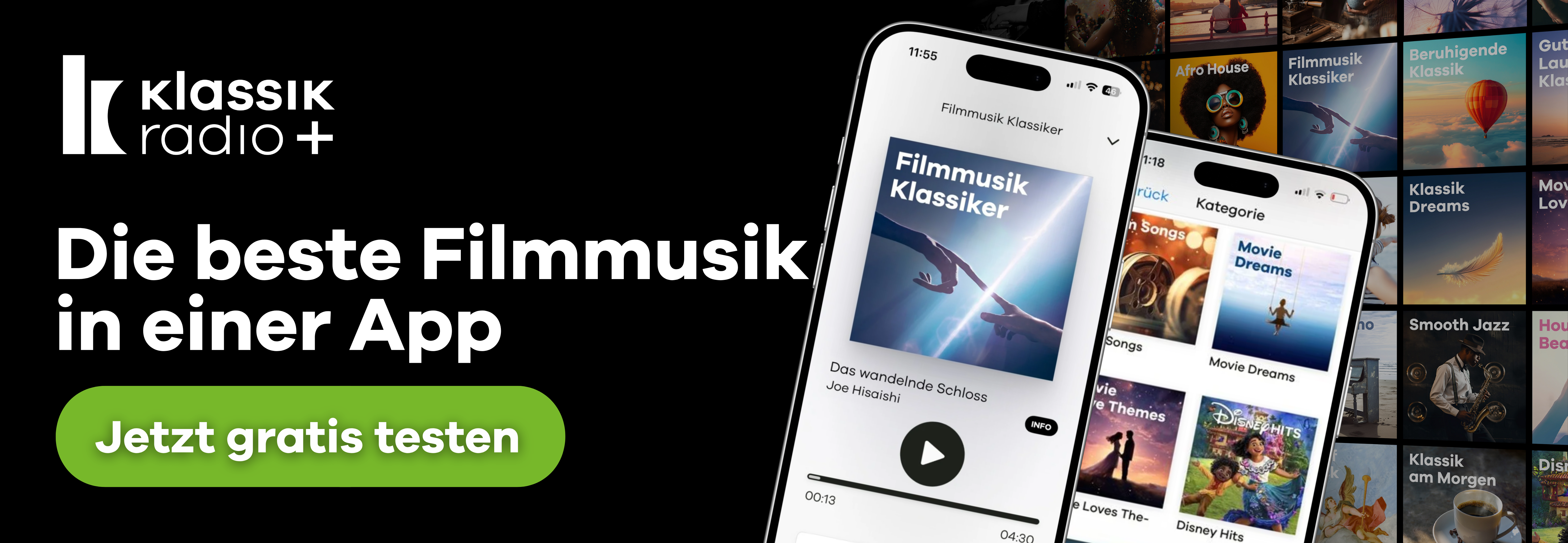 Klassik Radio Plus: Die besten Soundtracks und Filmmusik in einer App