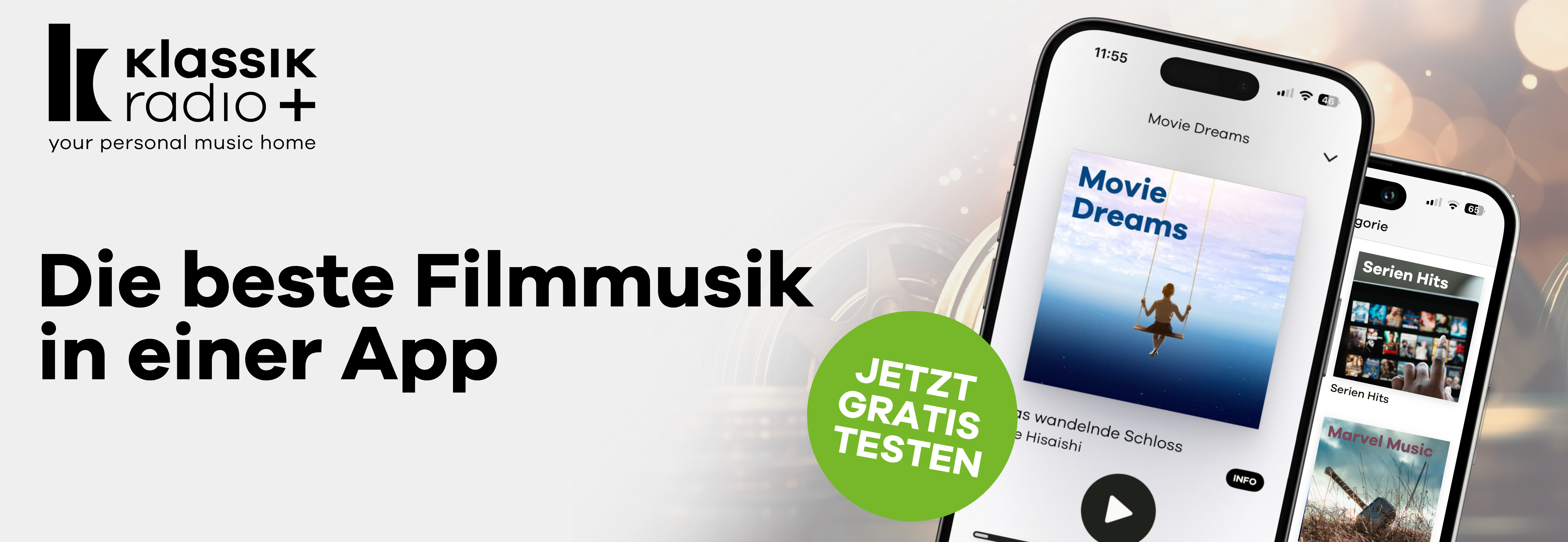 Klassik Radio Plus: Die besten Soundtracks und Filmmusik in einer App