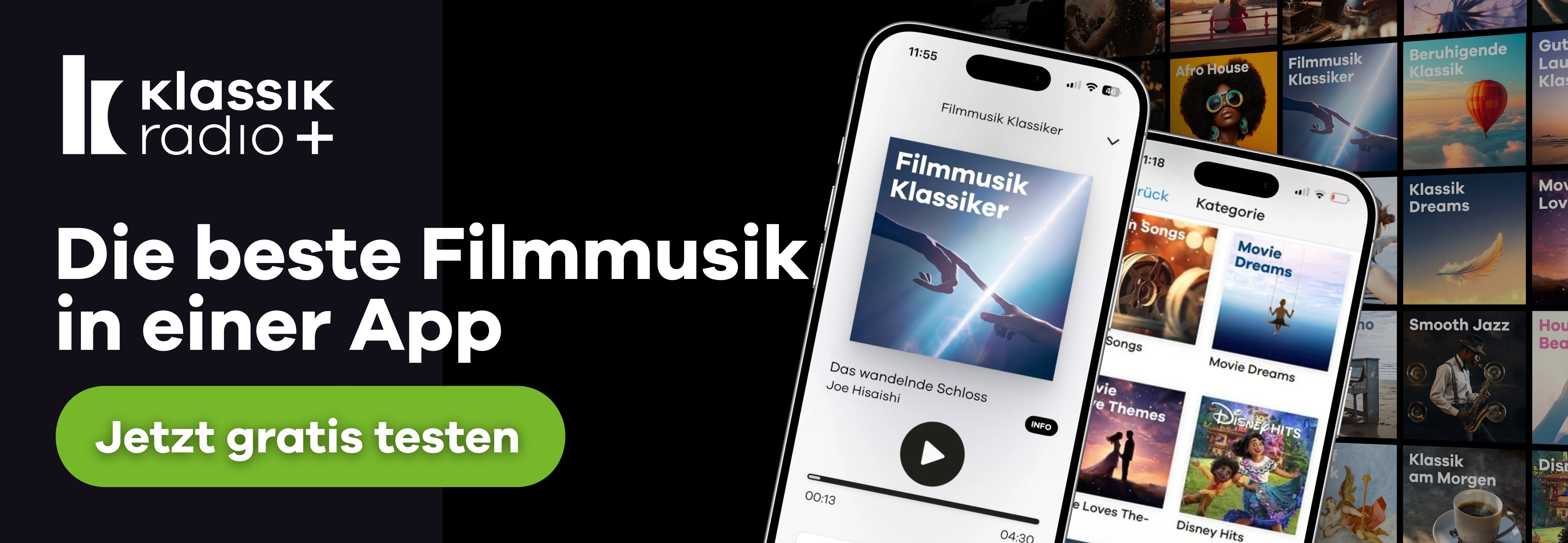 Klassik Radio Plus: Die besten Soundtracks und Filmmusik in einer App