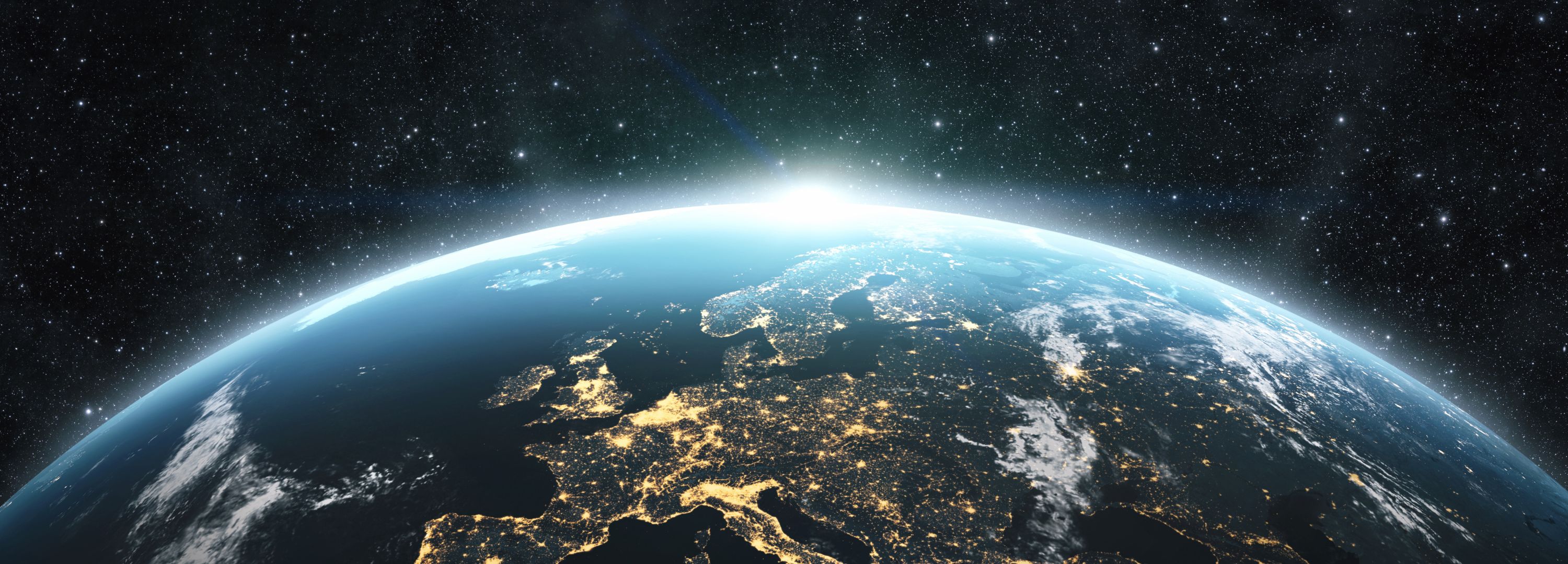 Blick auf die Erde vom Weltall aus