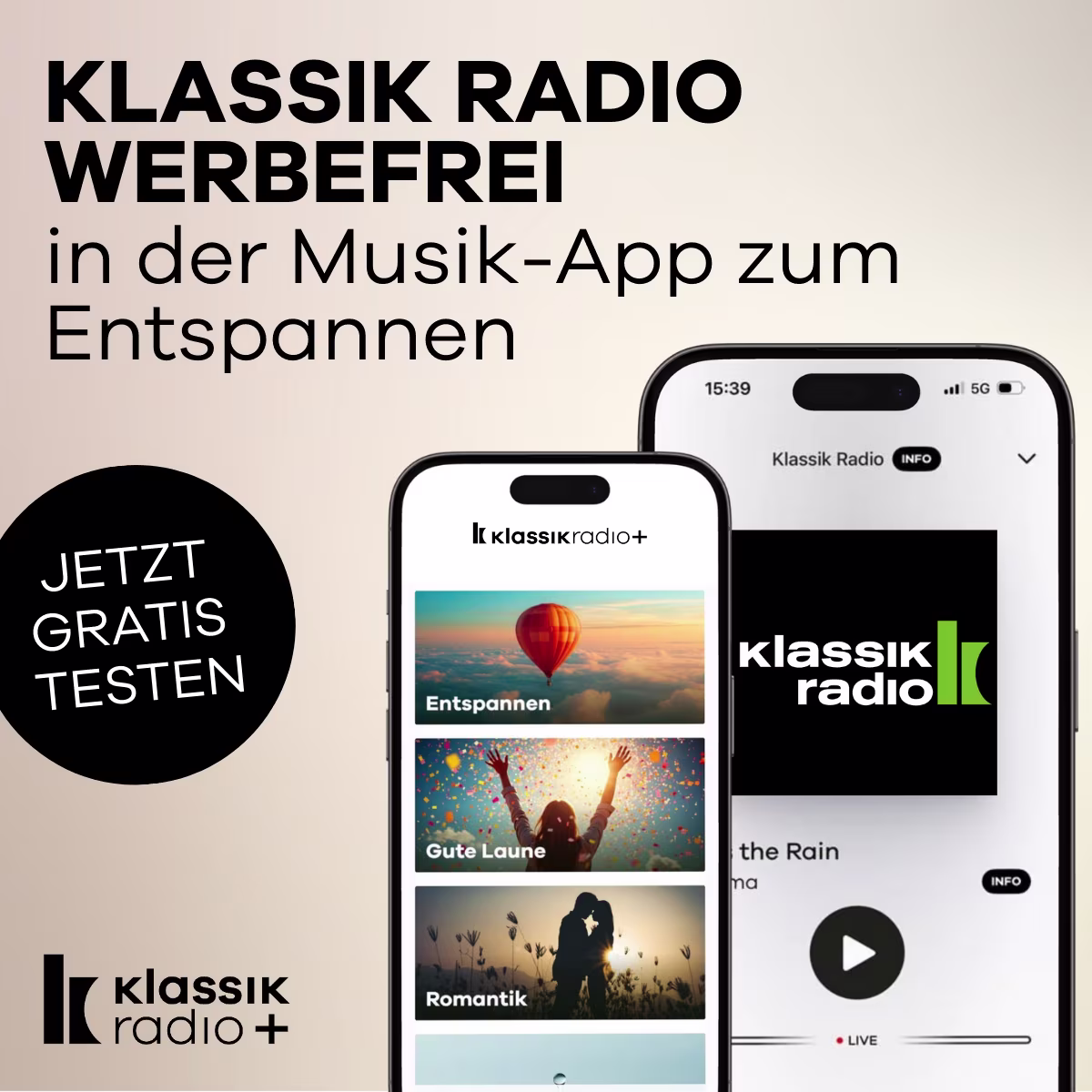 Nur noch das Beste hören inkl. Klassik Radio werbefrei - Jetzt gratis testen