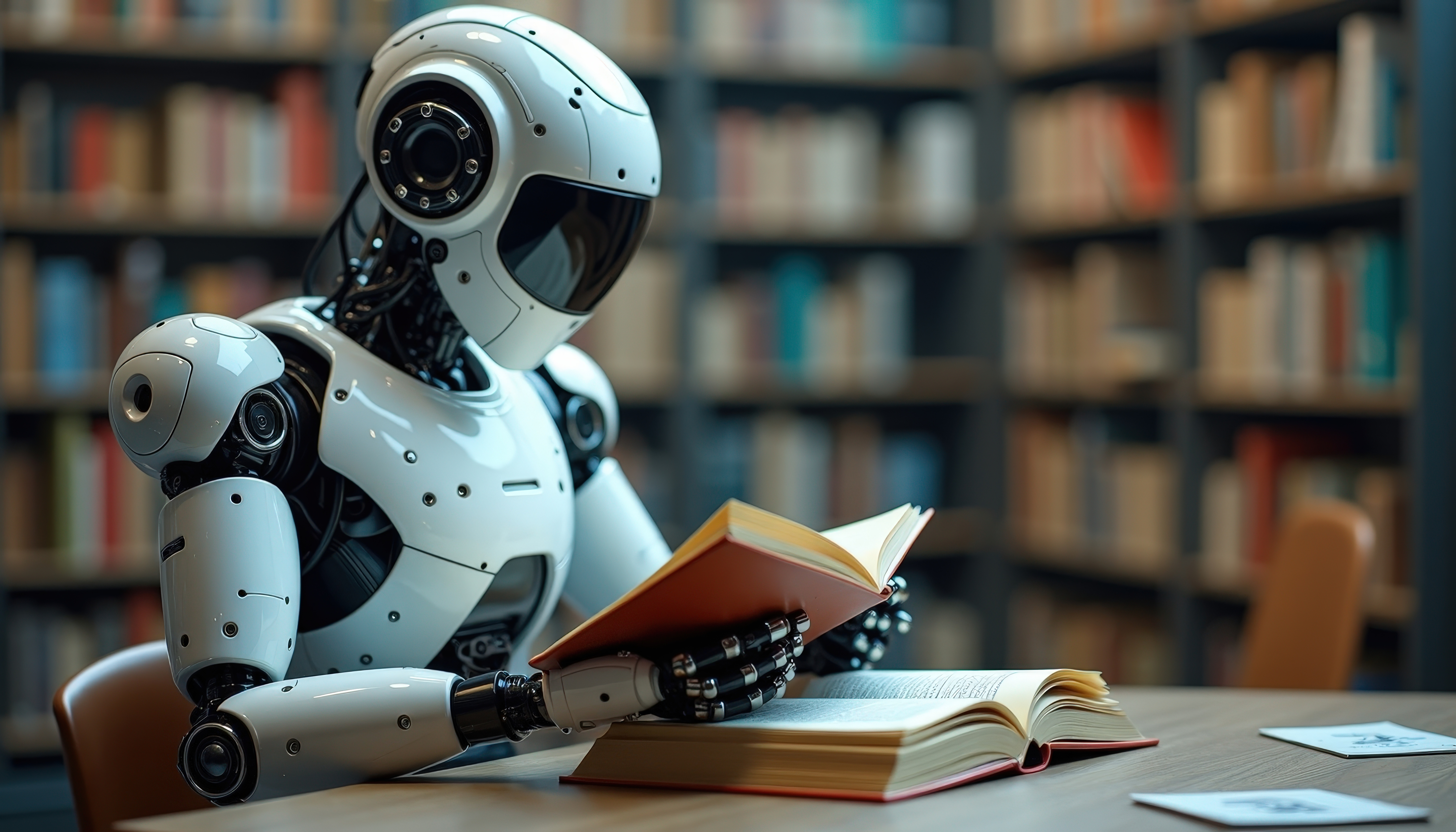 Roboter in Bibliothek