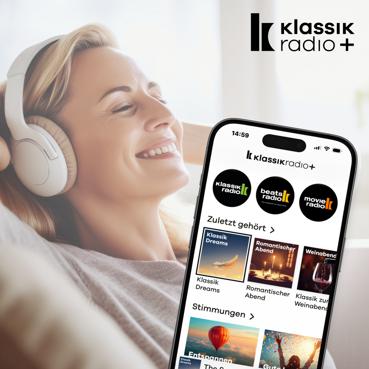 Klassik Radio Plus - Die Musik-App zum Entspannen und Genießen