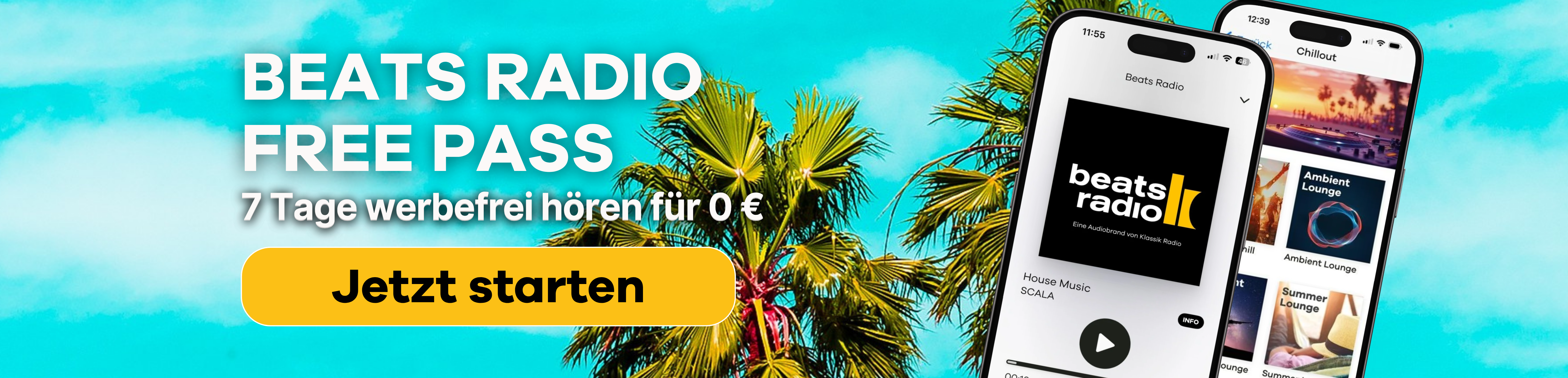 Beats Radio Free Pass - 7 Tage werbefrei hören für 0 Euro