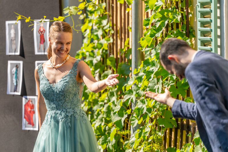 Solistin und Solist bei der Vorstellung der Pocket-Oper "Rusalka"