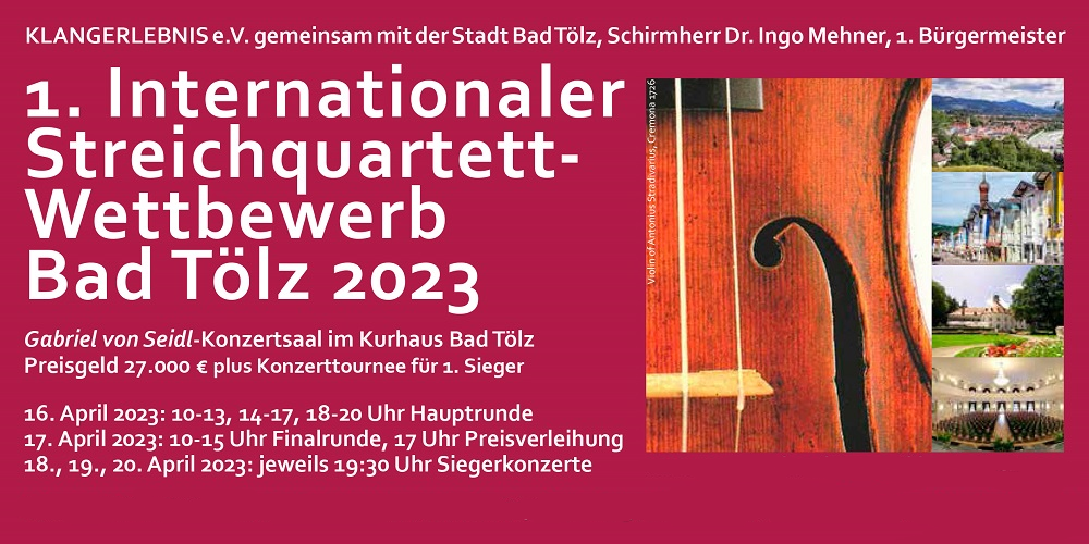1st International String Quartet Competition Bad Tölz 2023