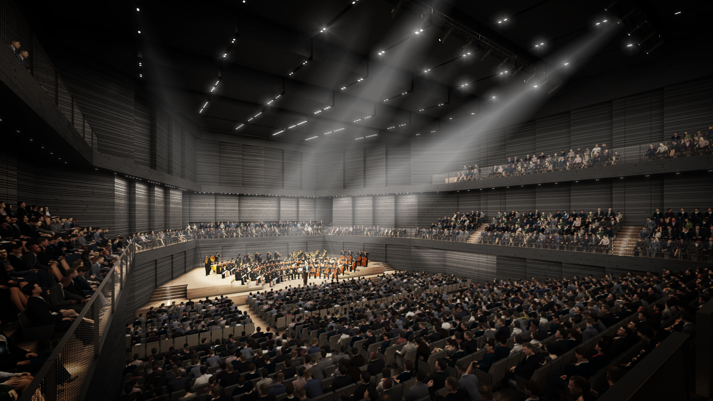 Entwurf des Saals der Isarphilharmonie München