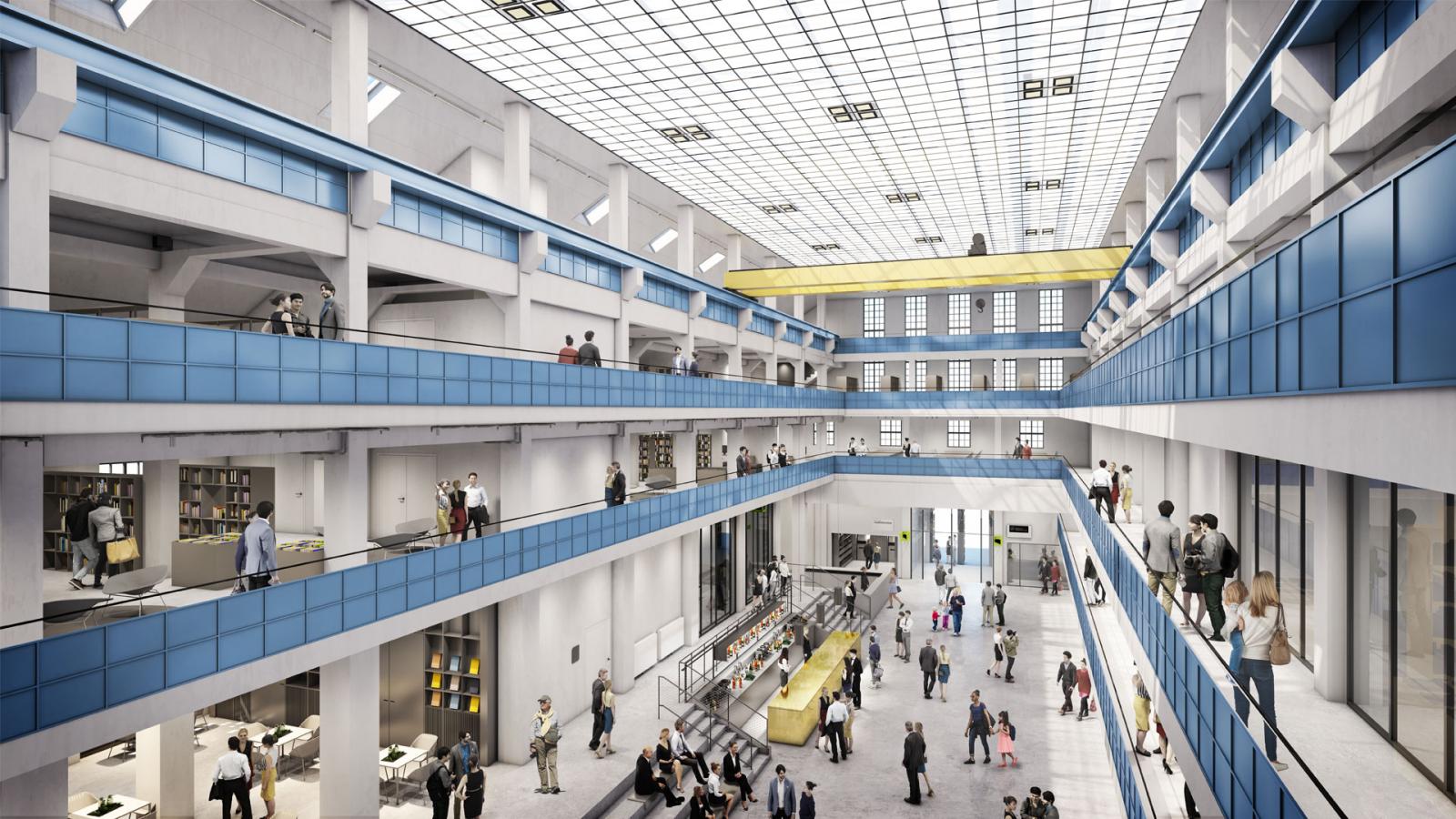 Blick in Halle E auf dem HP8-Gelände