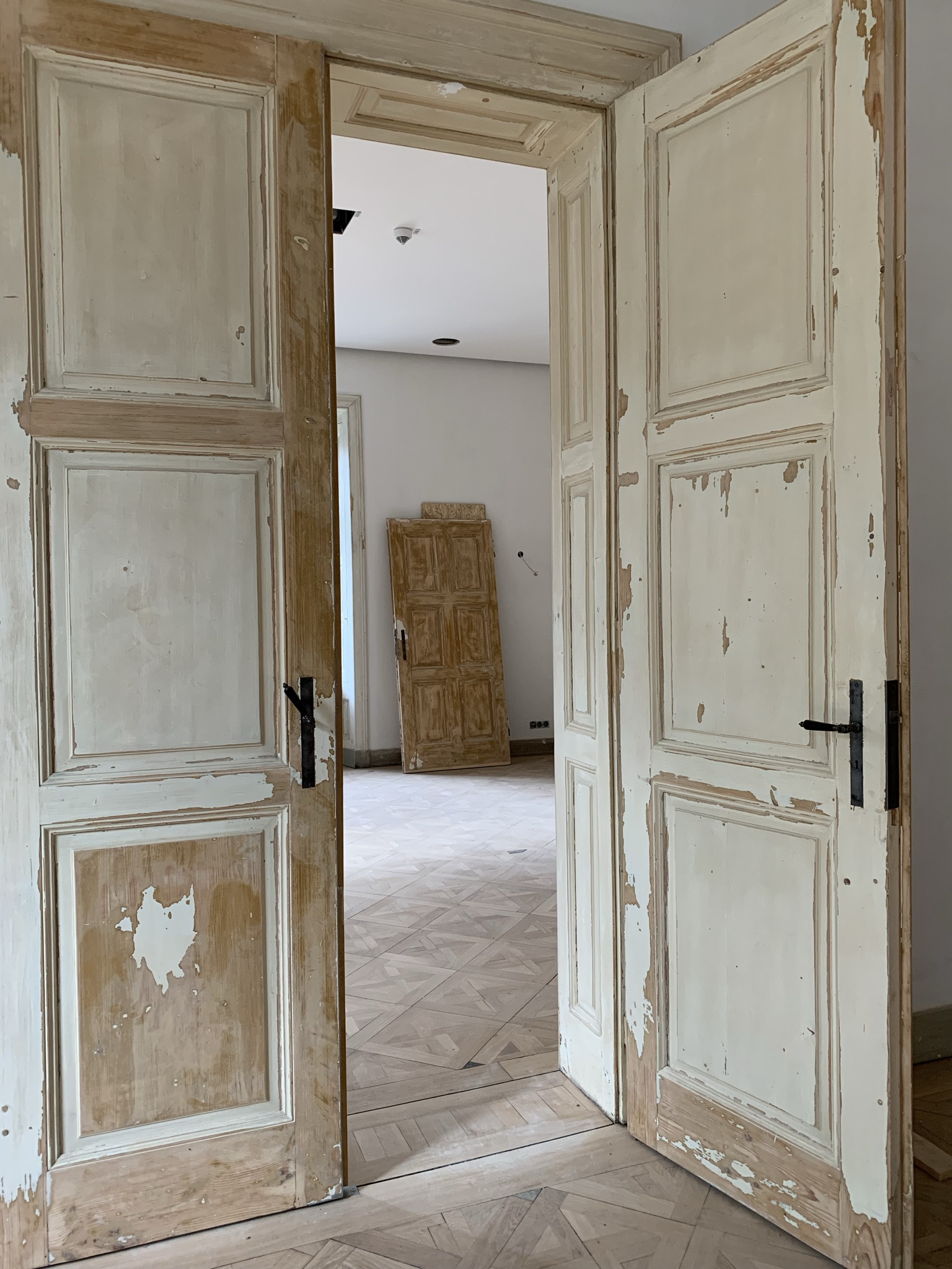 Historische Türen vor dem Neuanstrich