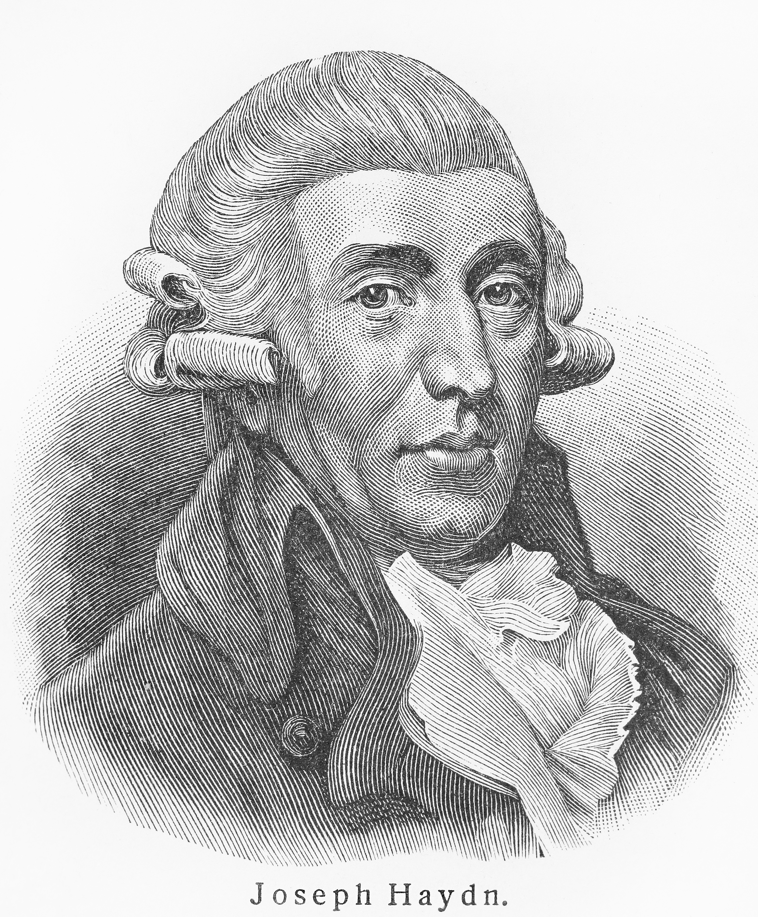 Gezeichnetes Portrait von Joseph Haydn 