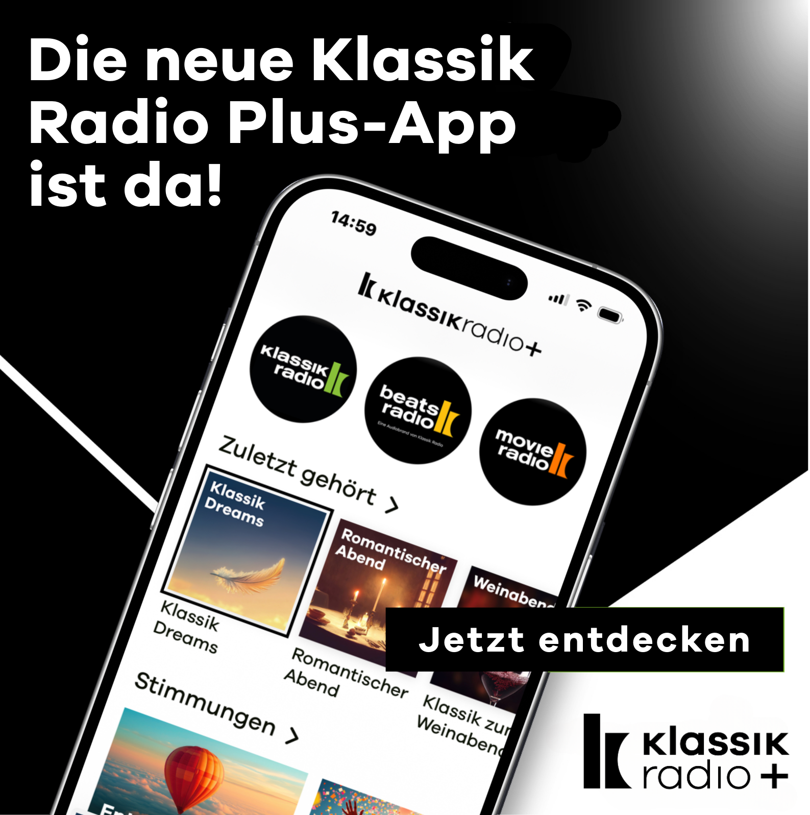 Die neue Klassik Radio Plus App ist da / Mobil