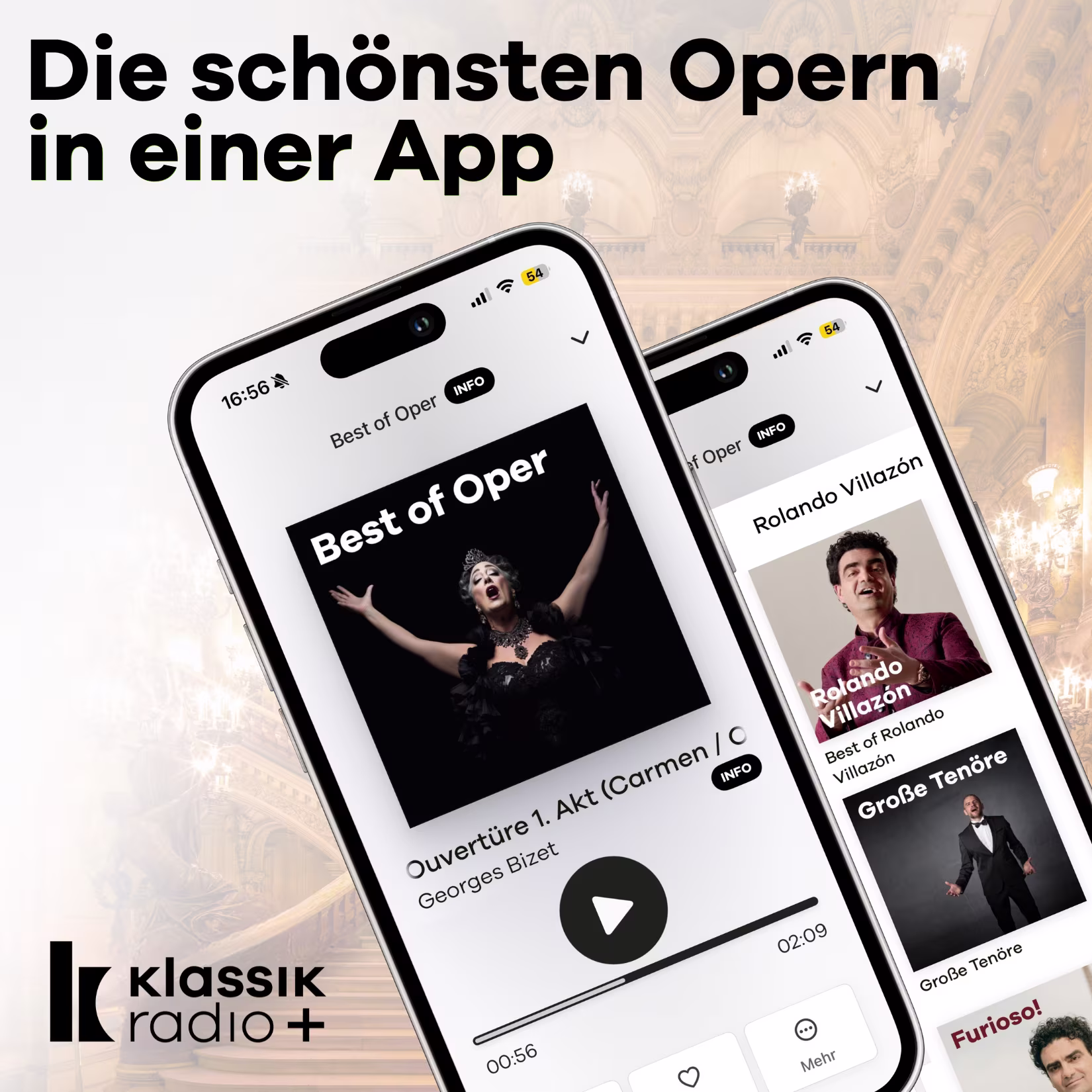Die schönsten Opern kostenlos streamen, bei Klassik Radio Plus