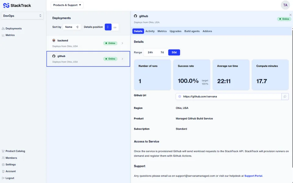 stacktrack-buildservice-for-github-actions