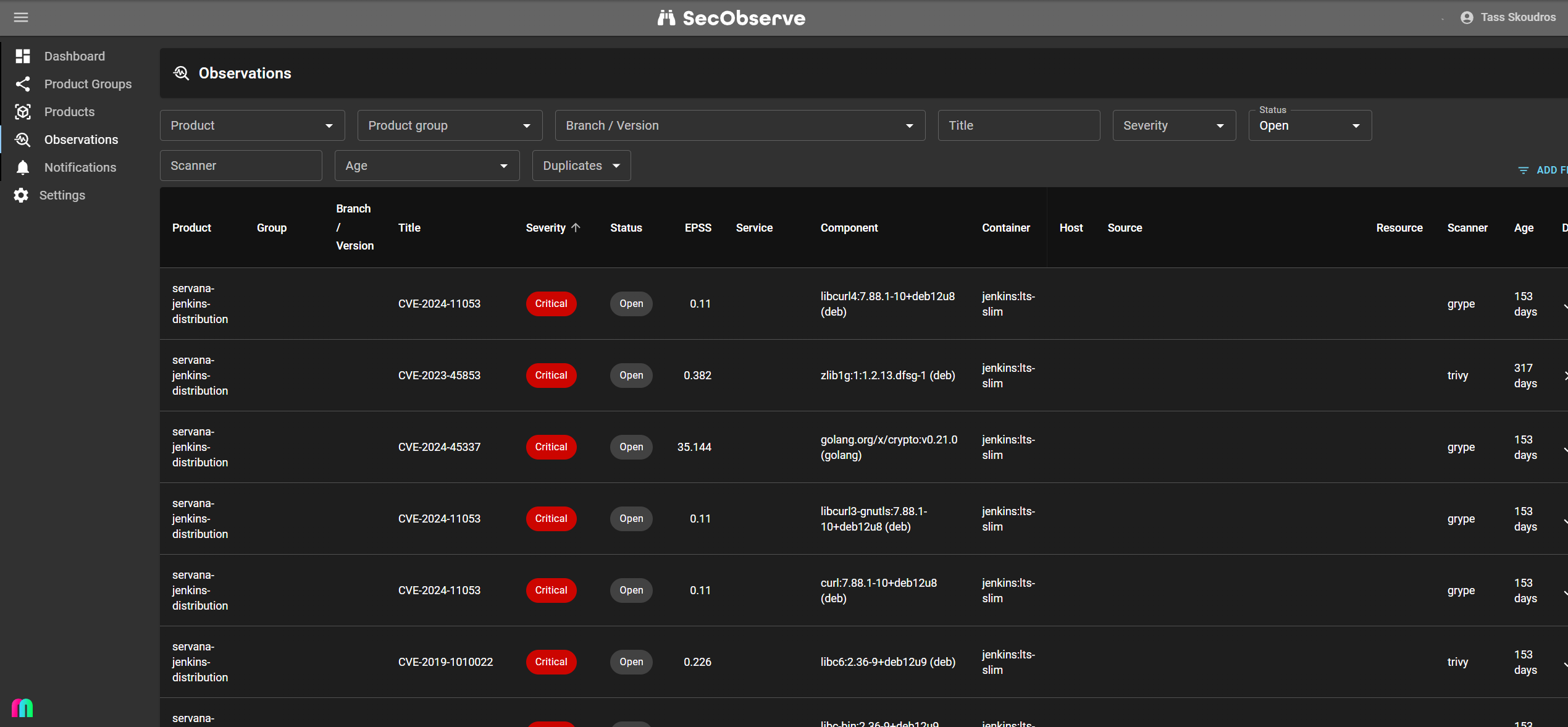 SecObserve Vulnerabilities