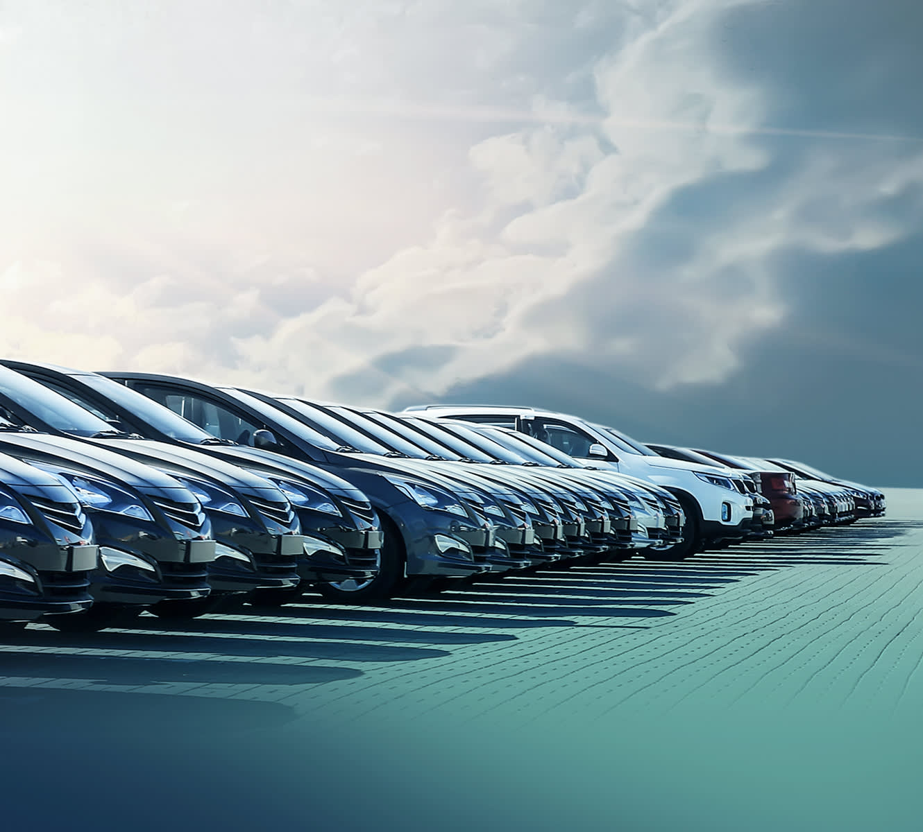 cars in line - edited